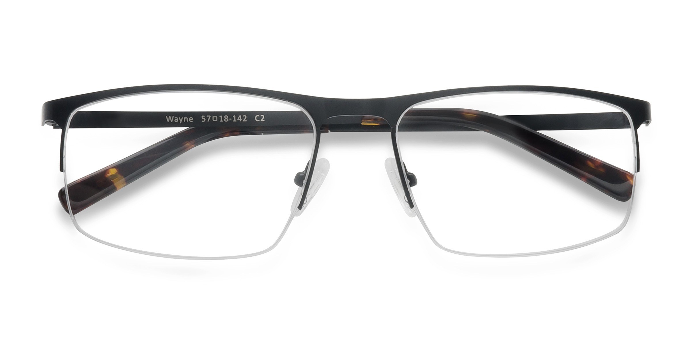 Noir Wayne -  Métal Lunettes de vue