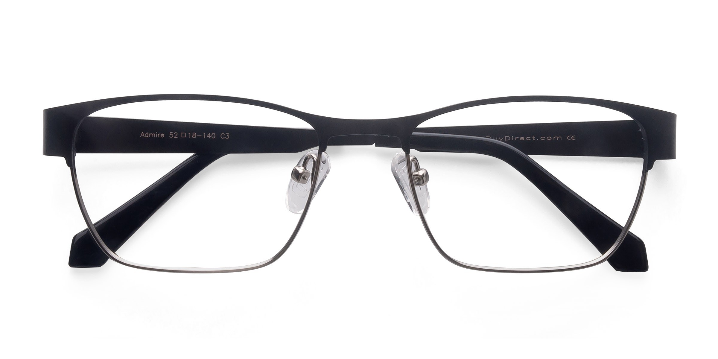 Black Silver Admire -  Metal Eyeglasses