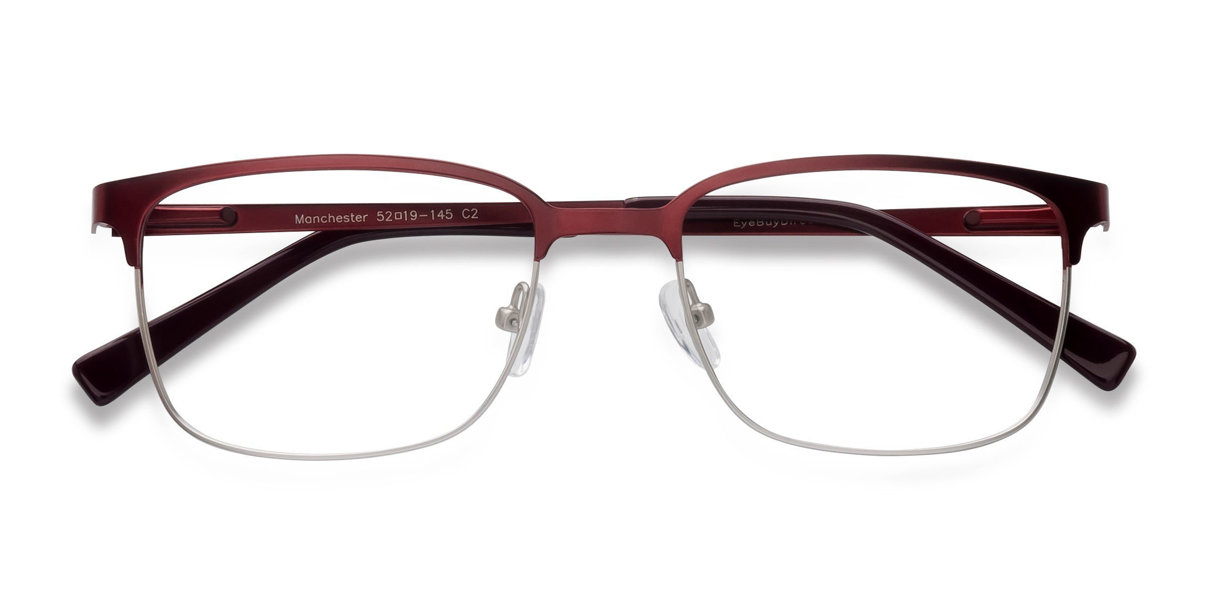 Burgundy Manchester -  Metal Eyeglasses