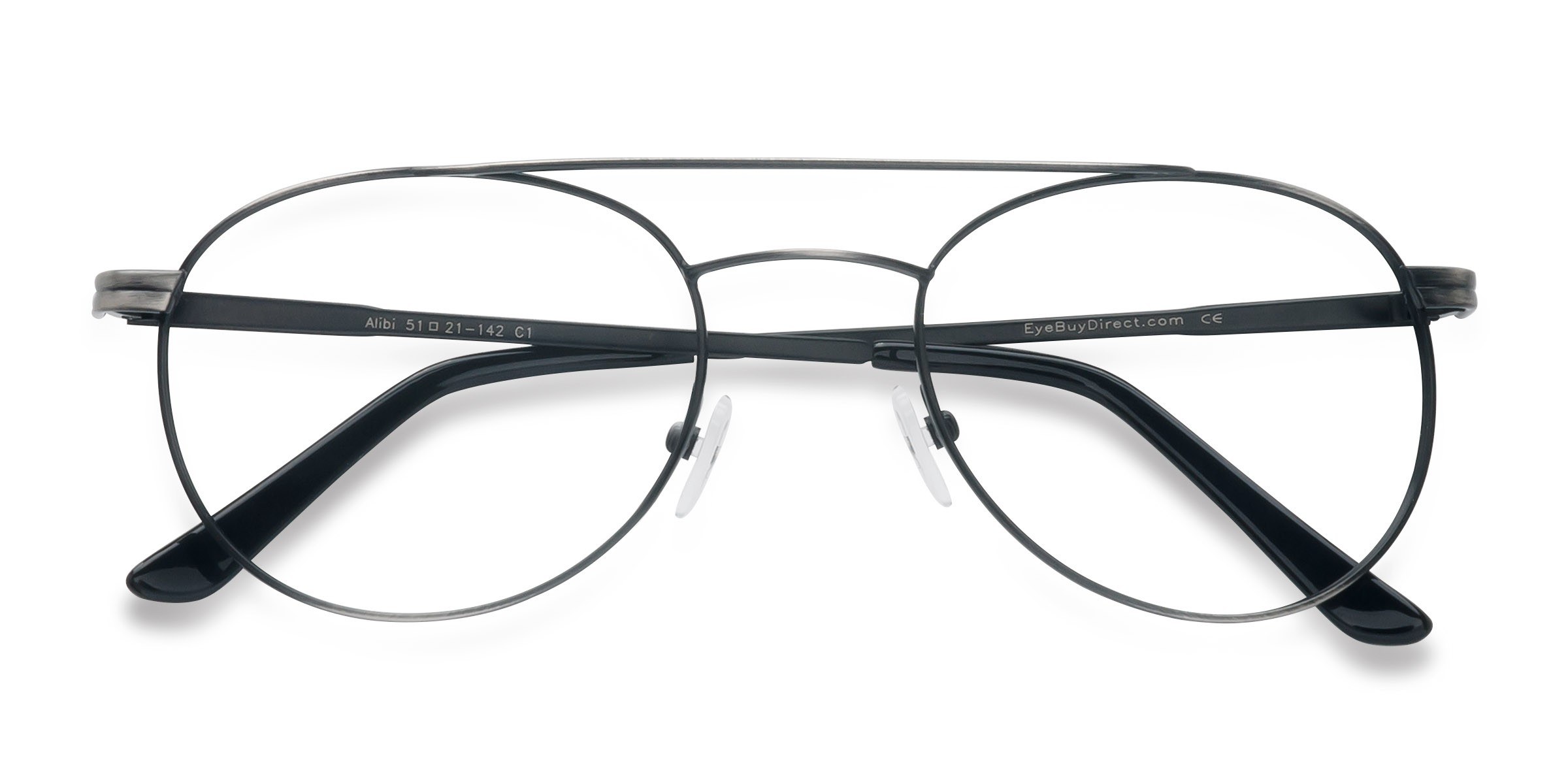 Gunmetal Alibi -  Métal Lunettes de vue