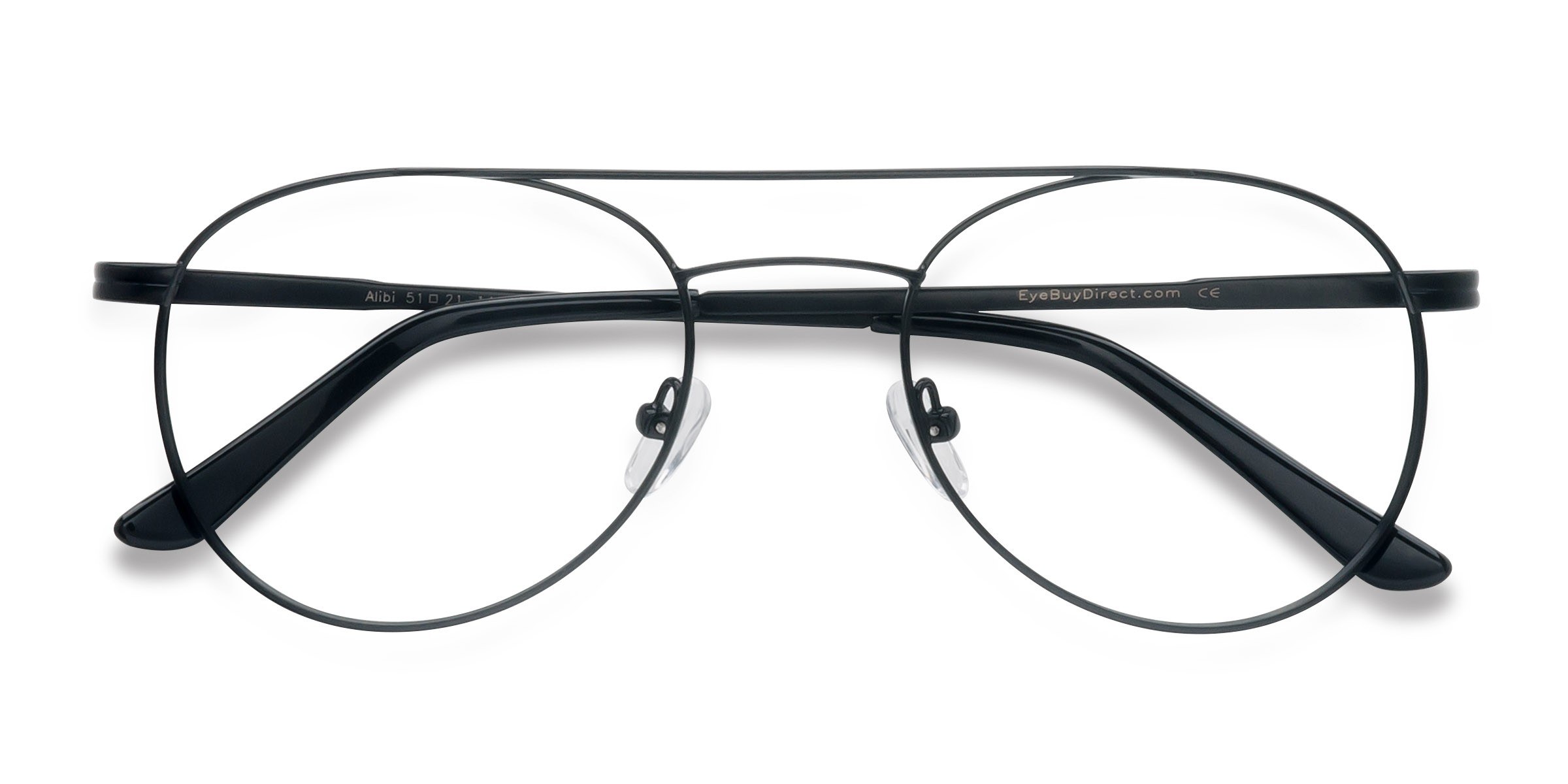 Black Alibi -  Metal Eyeglasses