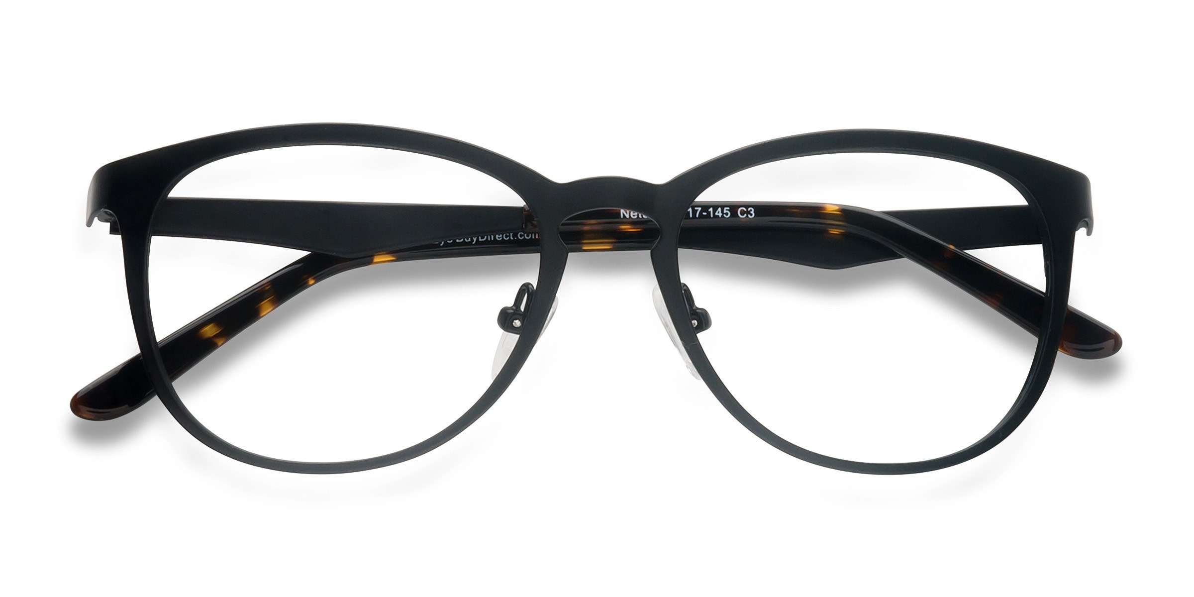 Matte Black Neta -  Metal Eyeglasses