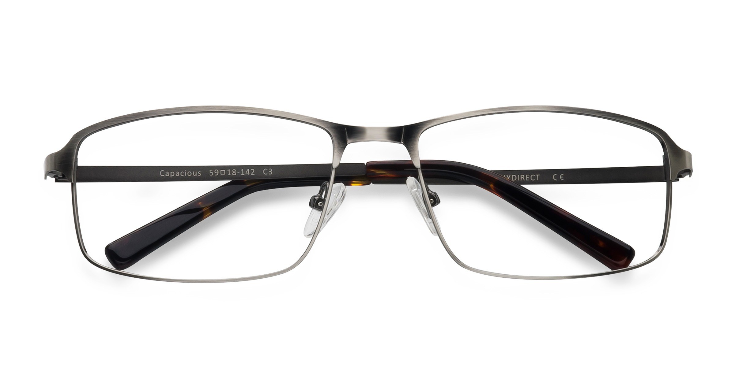 Gunmetal Silver Capacious -  Metal Eyeglasses