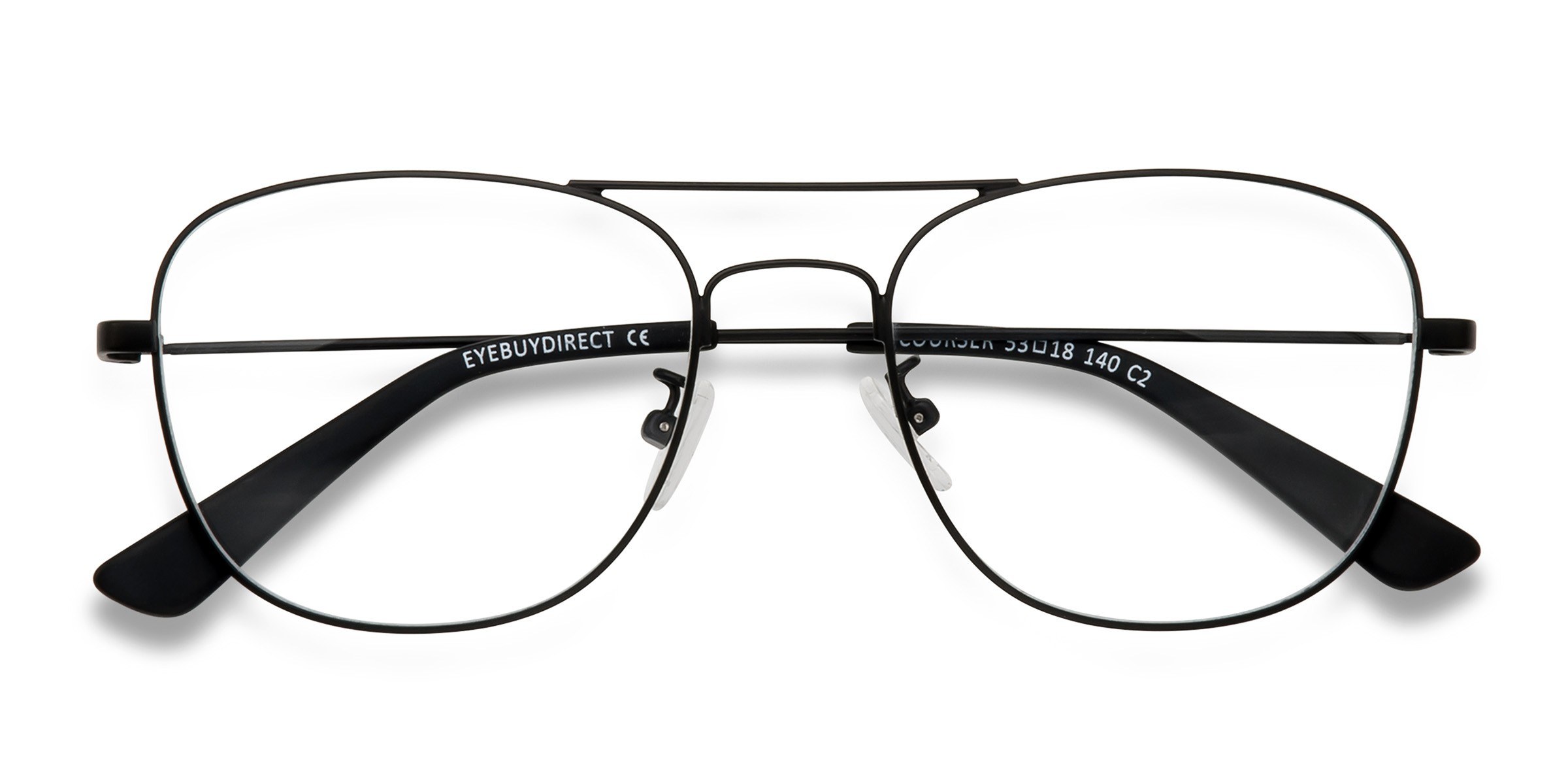 Noir Courser -  Métal Lunettes de vue