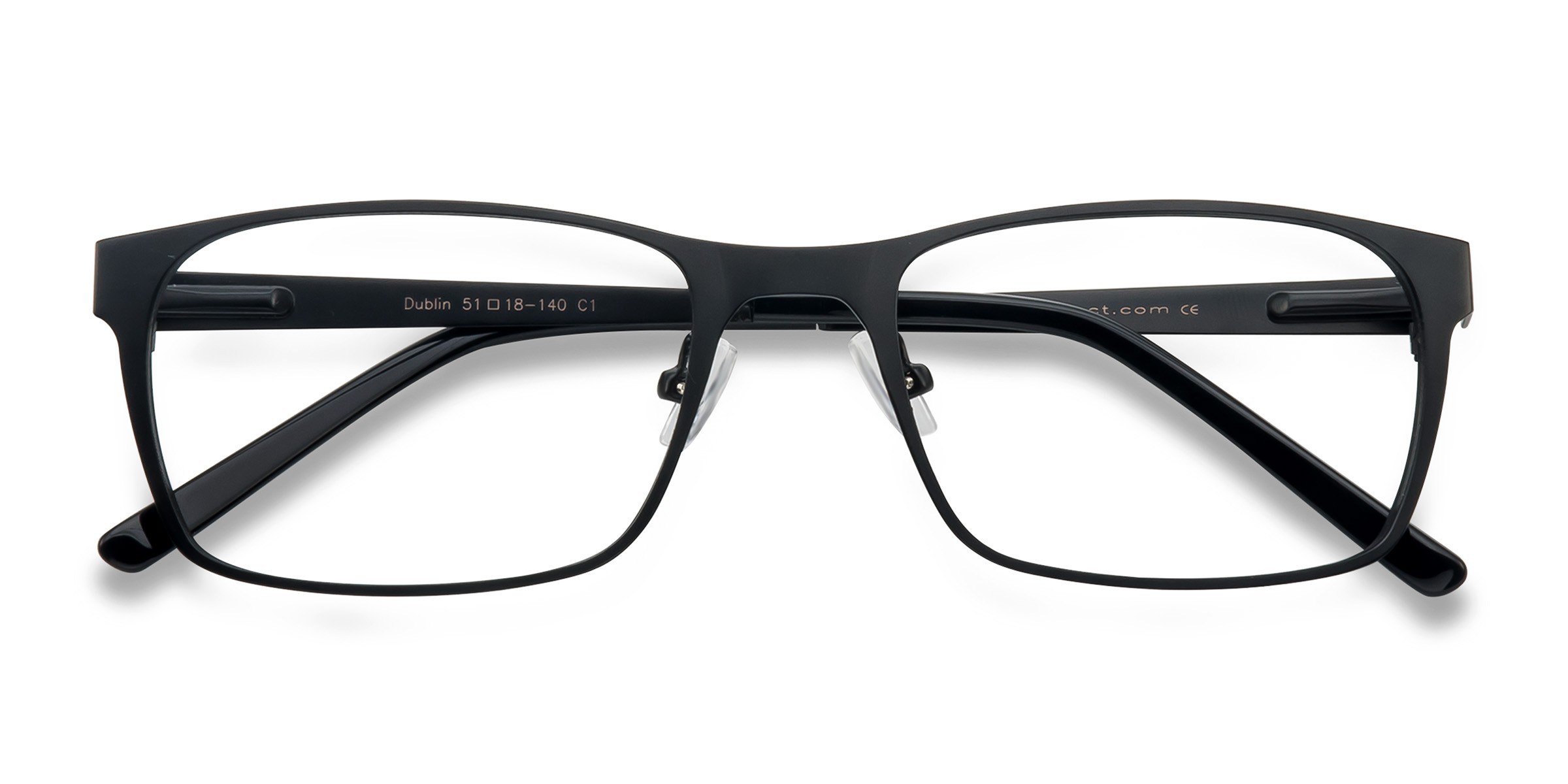 Matte Black Dublin -  Métal Lunettes de vue