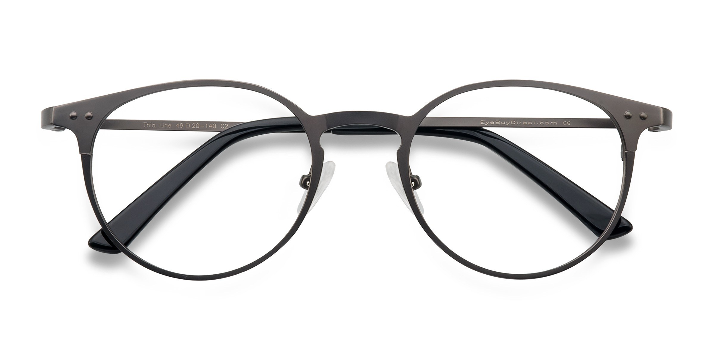 Gunmetal Thin Line -  Metal Eyeglasses