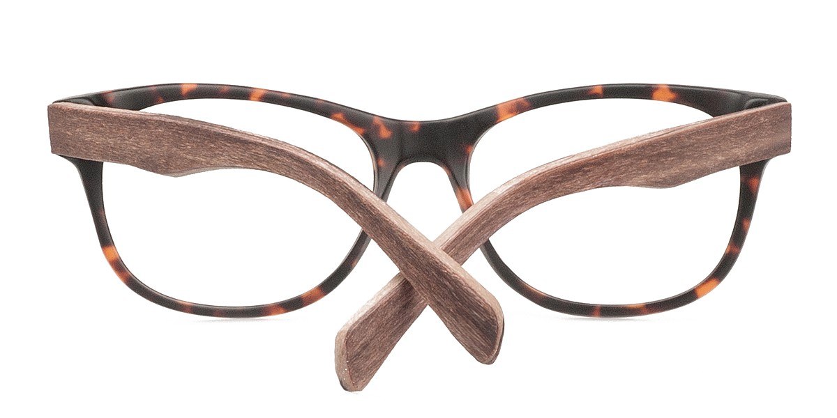 Brown/Tortoise Amber -  Wood-texture Eyeglasses