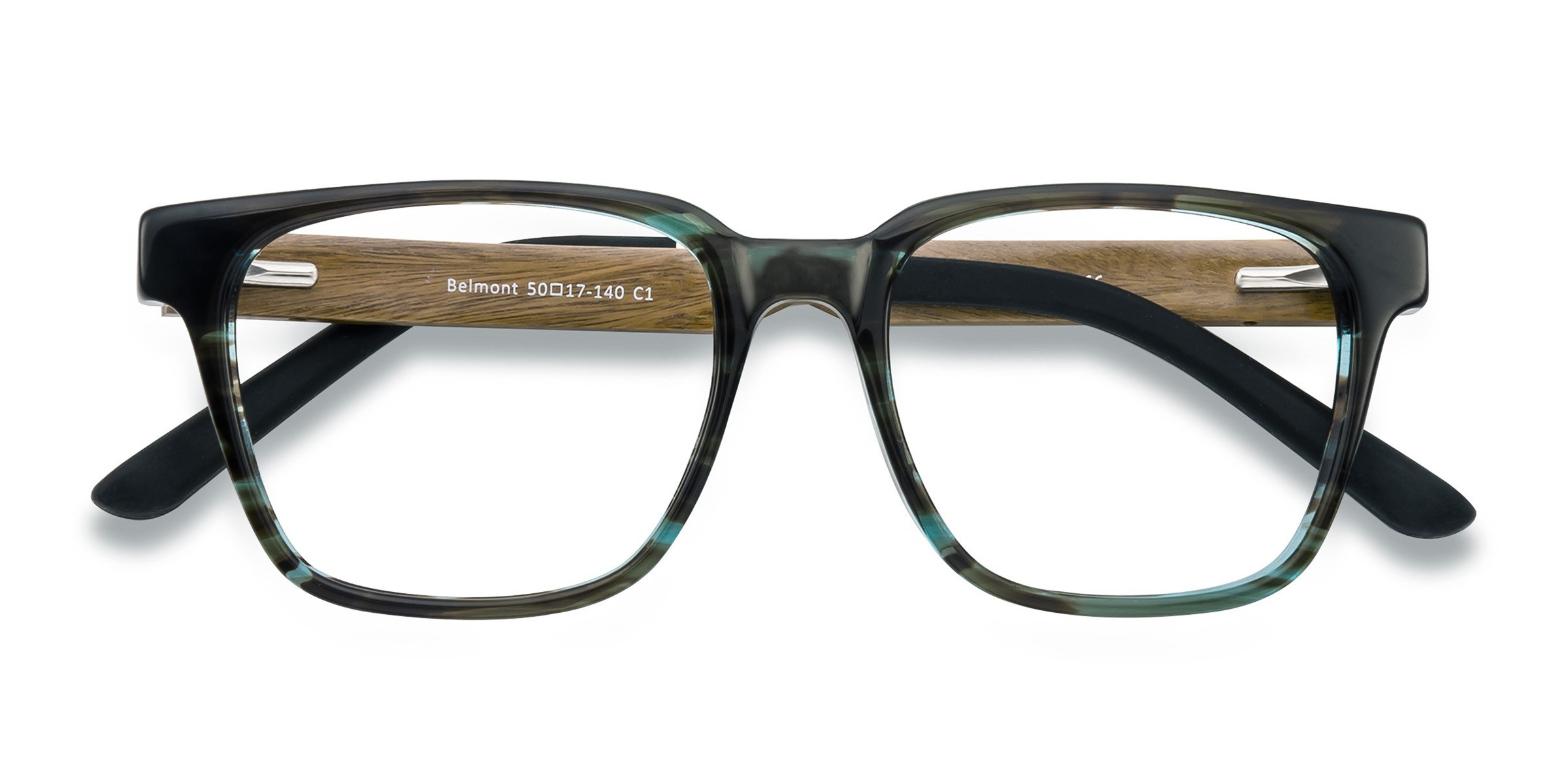 Coffee Belmont -  Wood-texture Eyeglasses