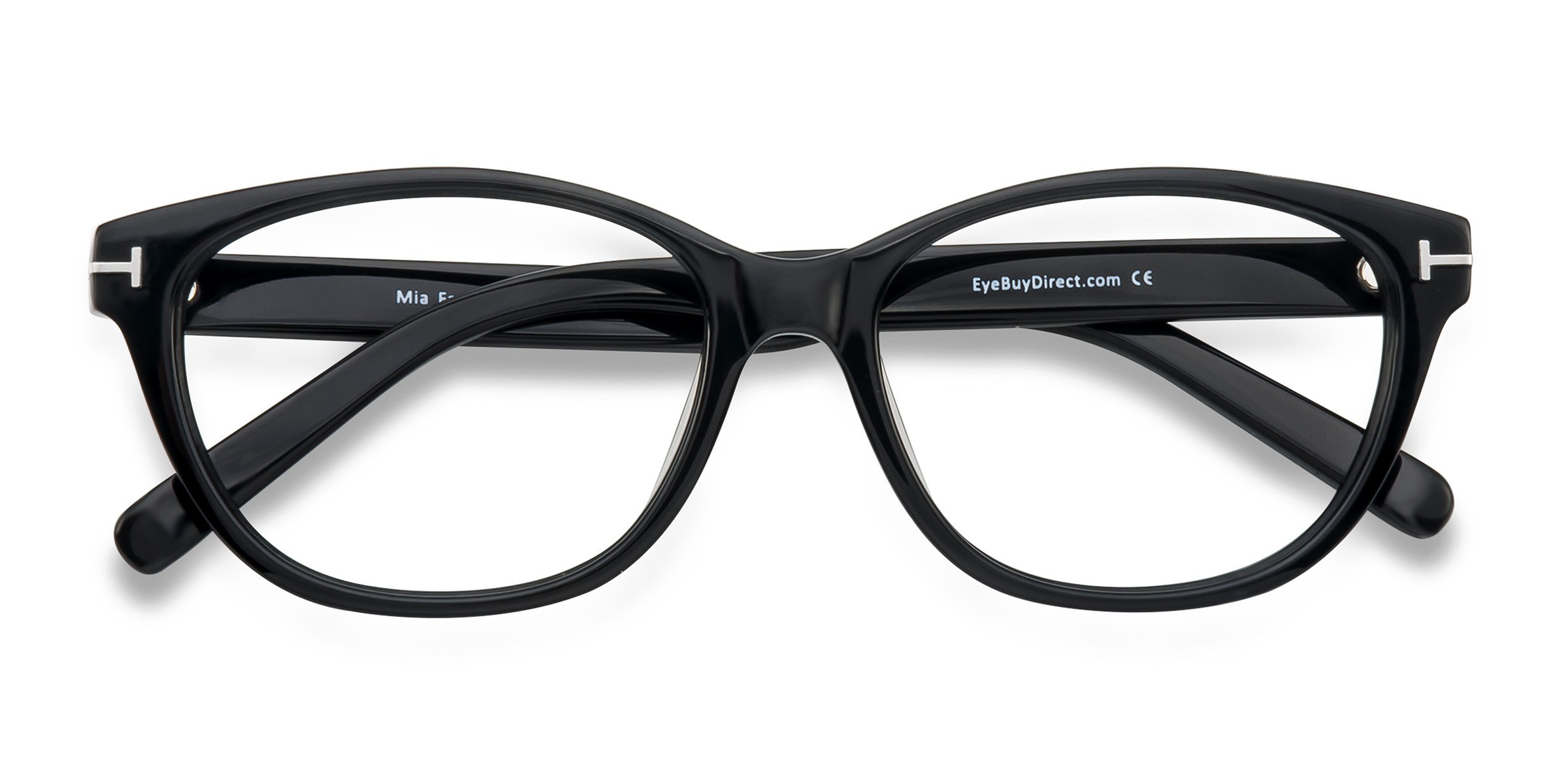 Black Mia Farrow -  Acetate Eyeglasses