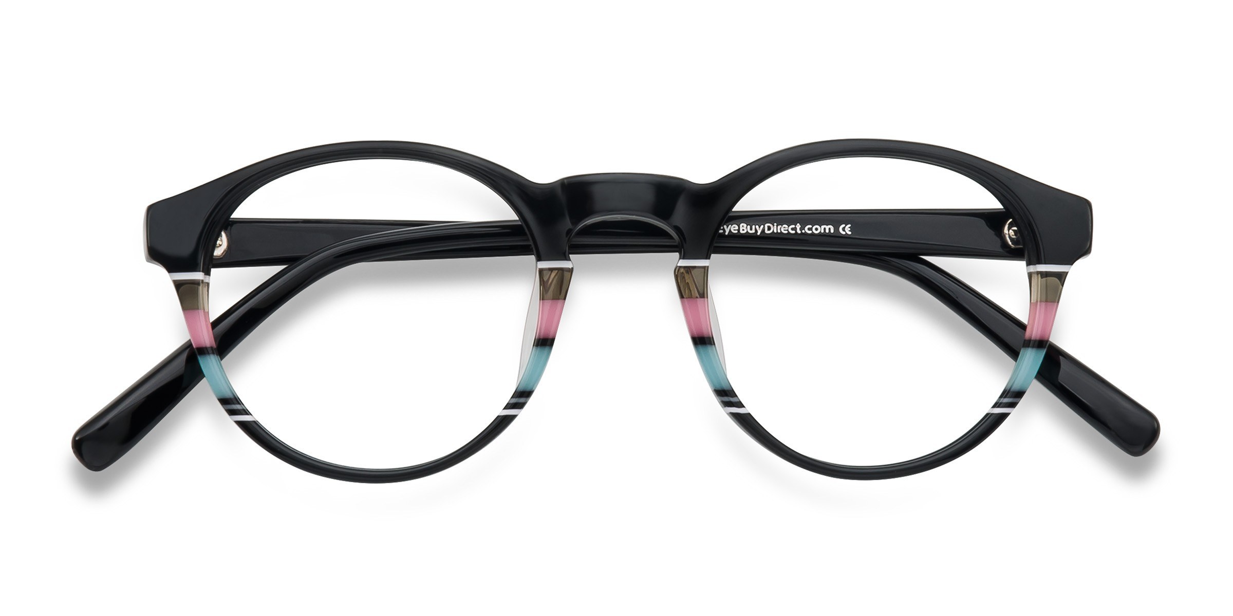 Black/Striped Perception -  Acetate Eyeglasses