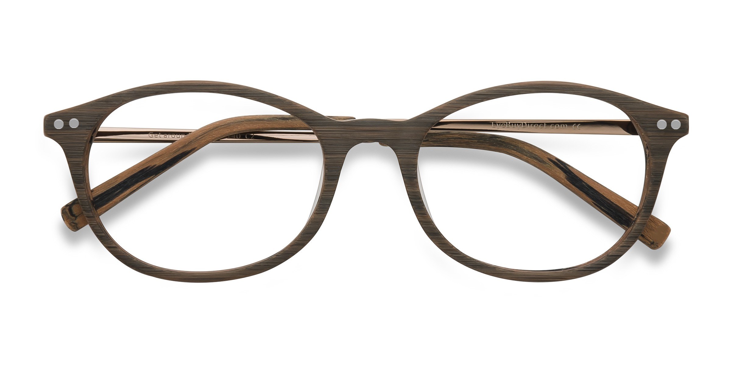 Brown/Striped Get Around -  Wood-texture Lunettes de vue