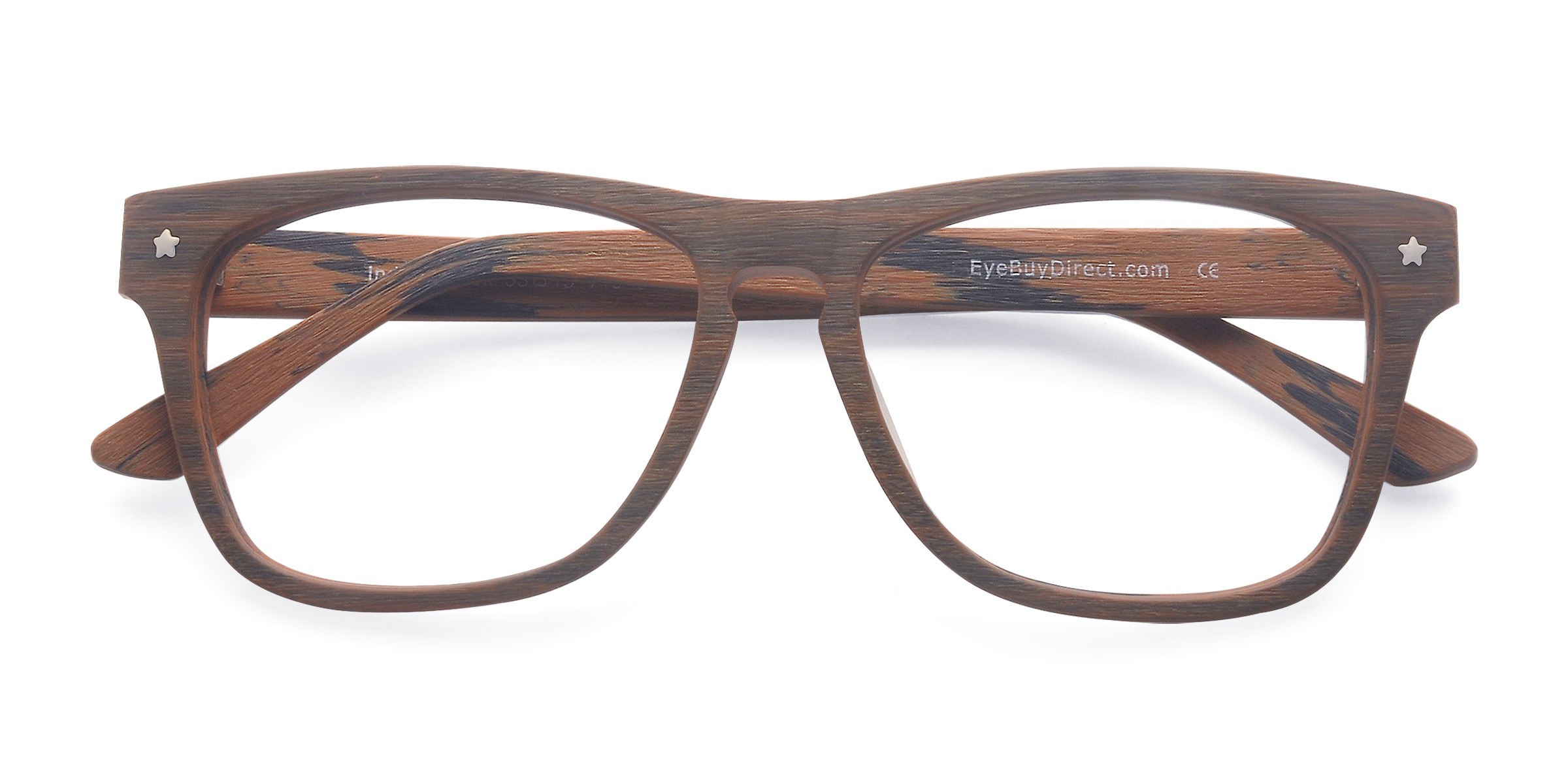 Brown Indian Creek -  Wood-texture Eyeglasses