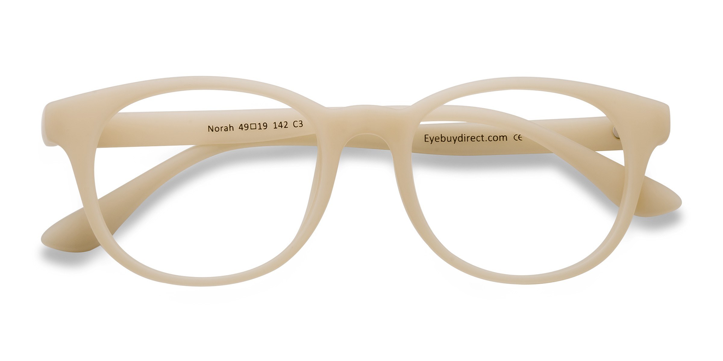 Matte Beige Norah -  Plastic Eyeglasses