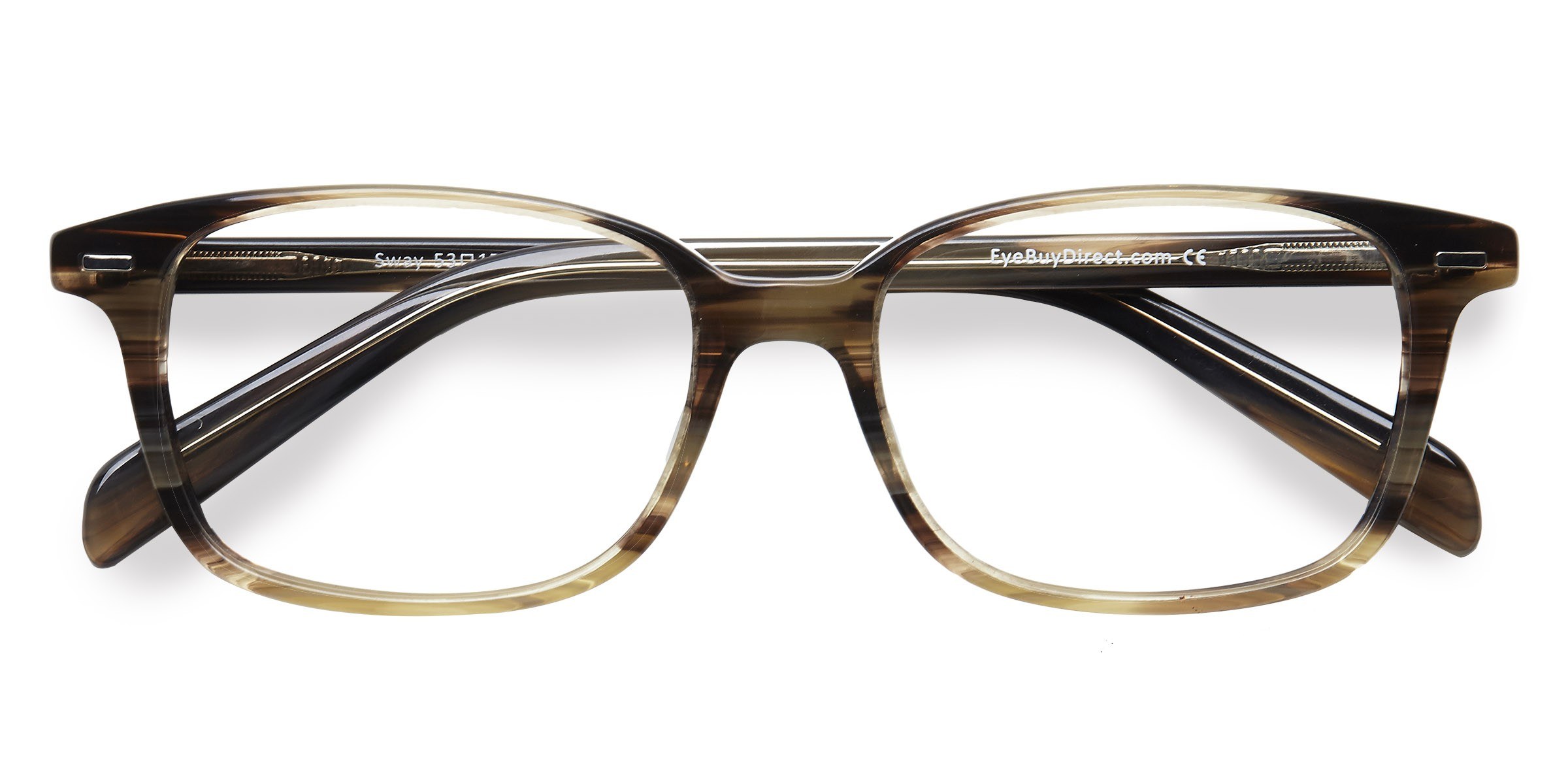 Brown Striped Sway - Acétate Lunettes de vue