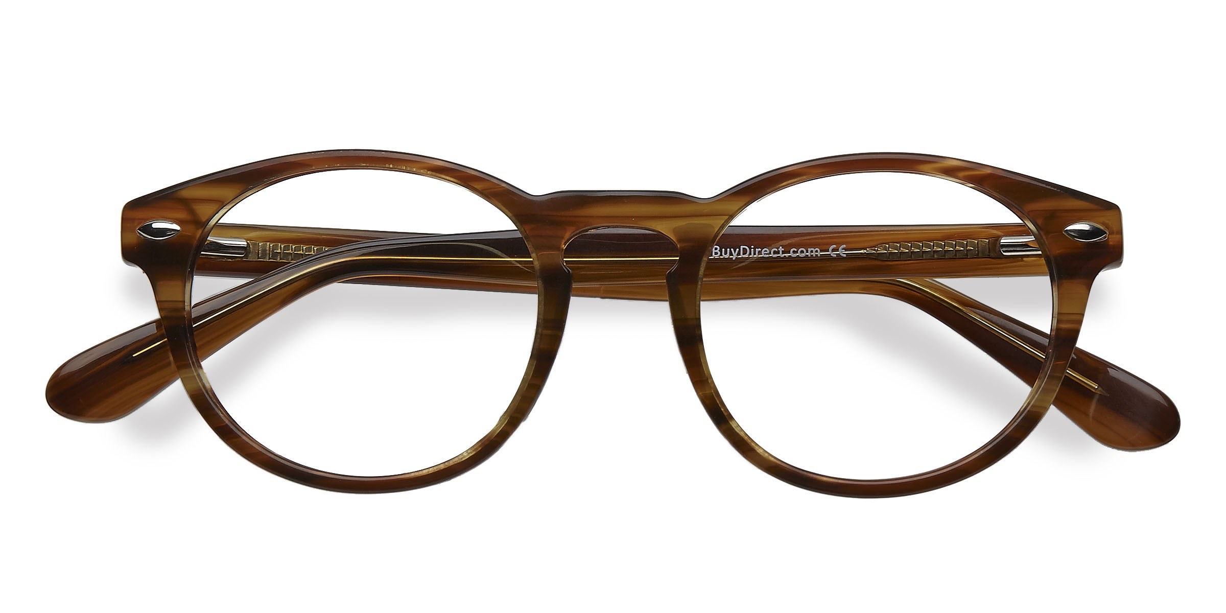 Brown Striped The Loop -  Acetate Eyeglasses