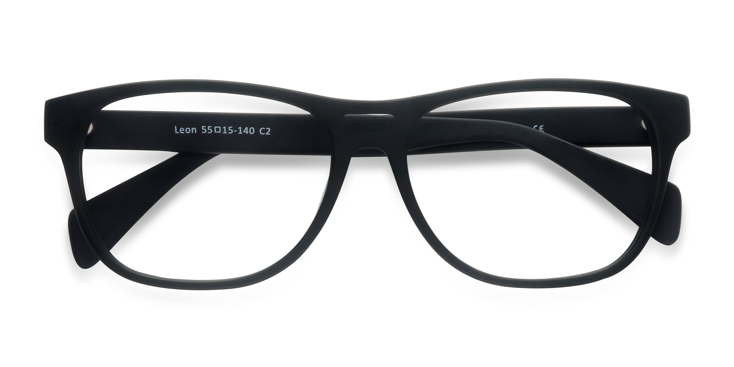 Matte Black Leon -  Acetate Eyeglasses