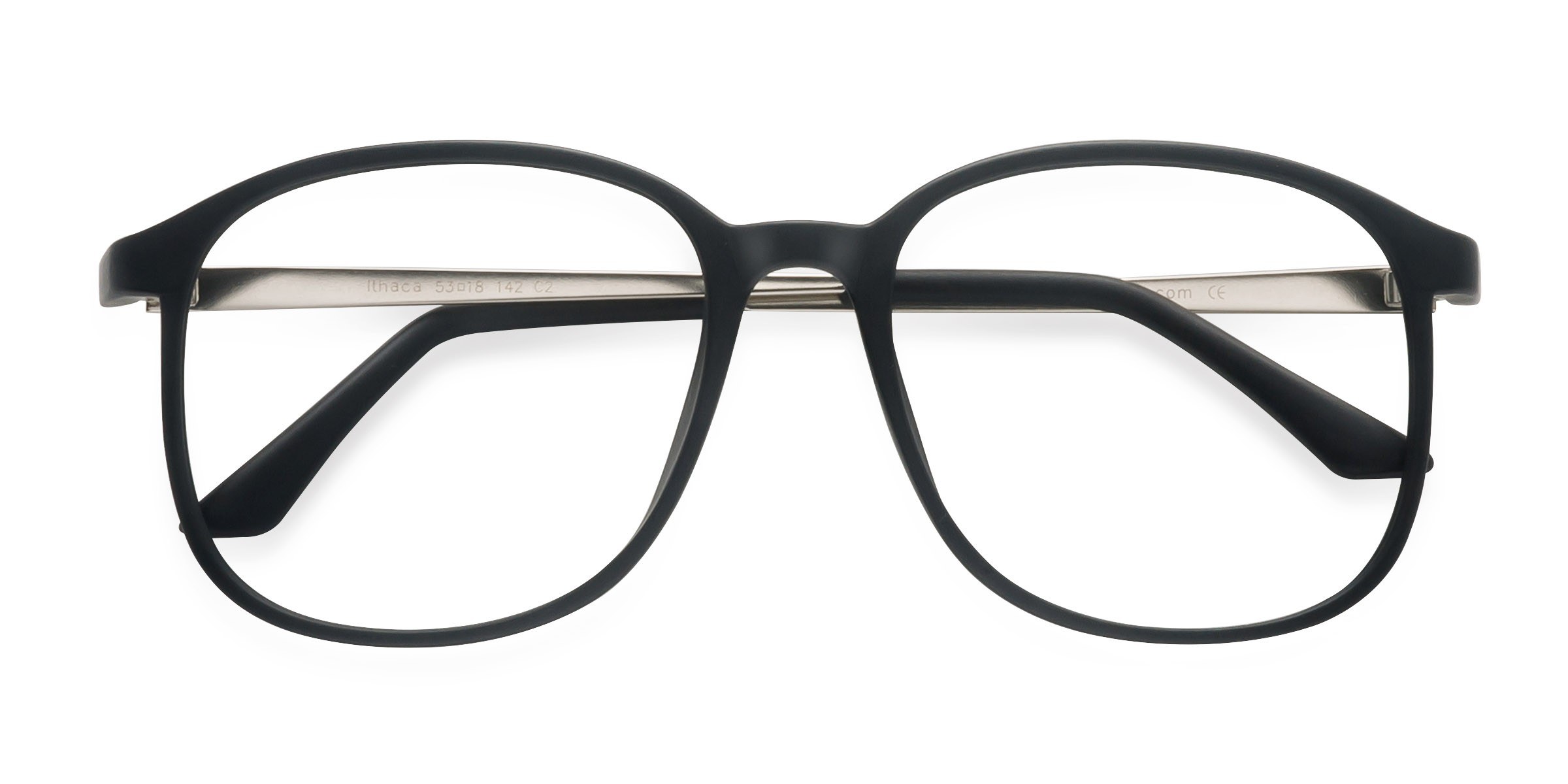 Matte Black Ithaca -  Plastic Eyeglasses
