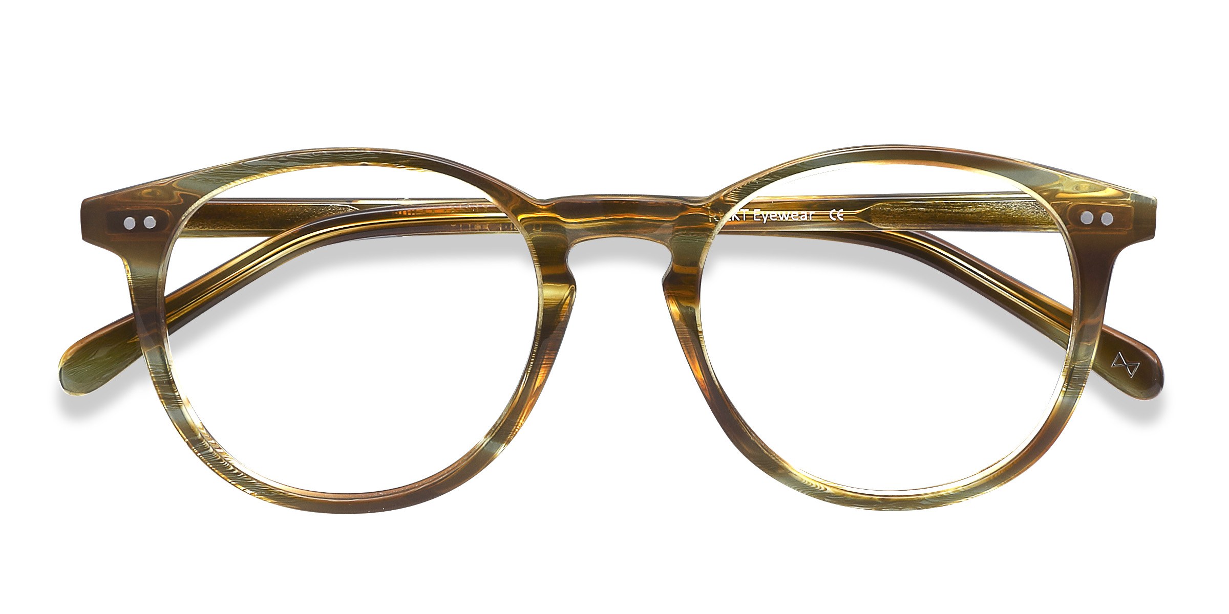 Striped Caramel Prism -  Acetate Eyeglasses