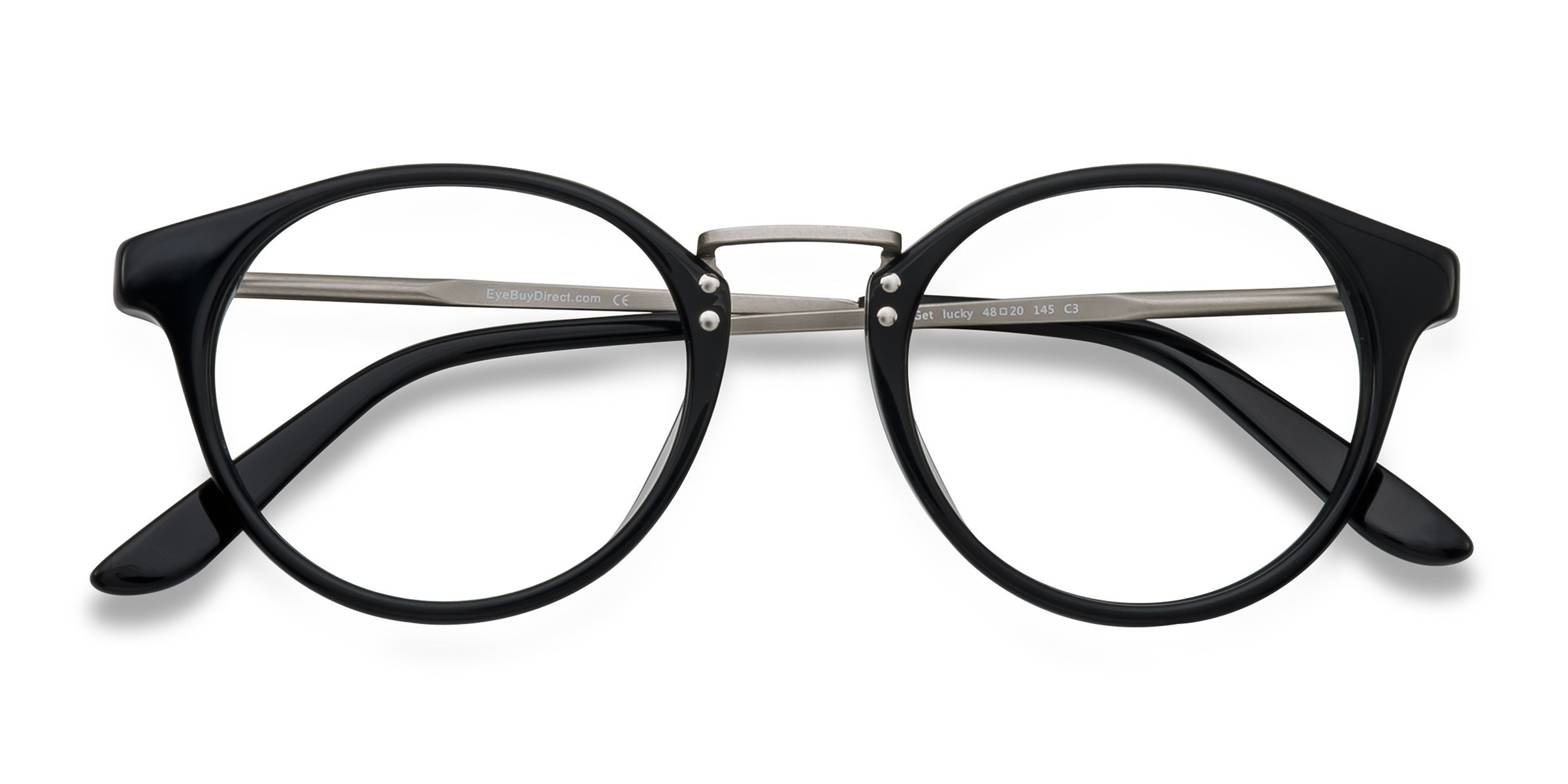 Black/Silver Get Lucky -  Acétate Lunettes de vue