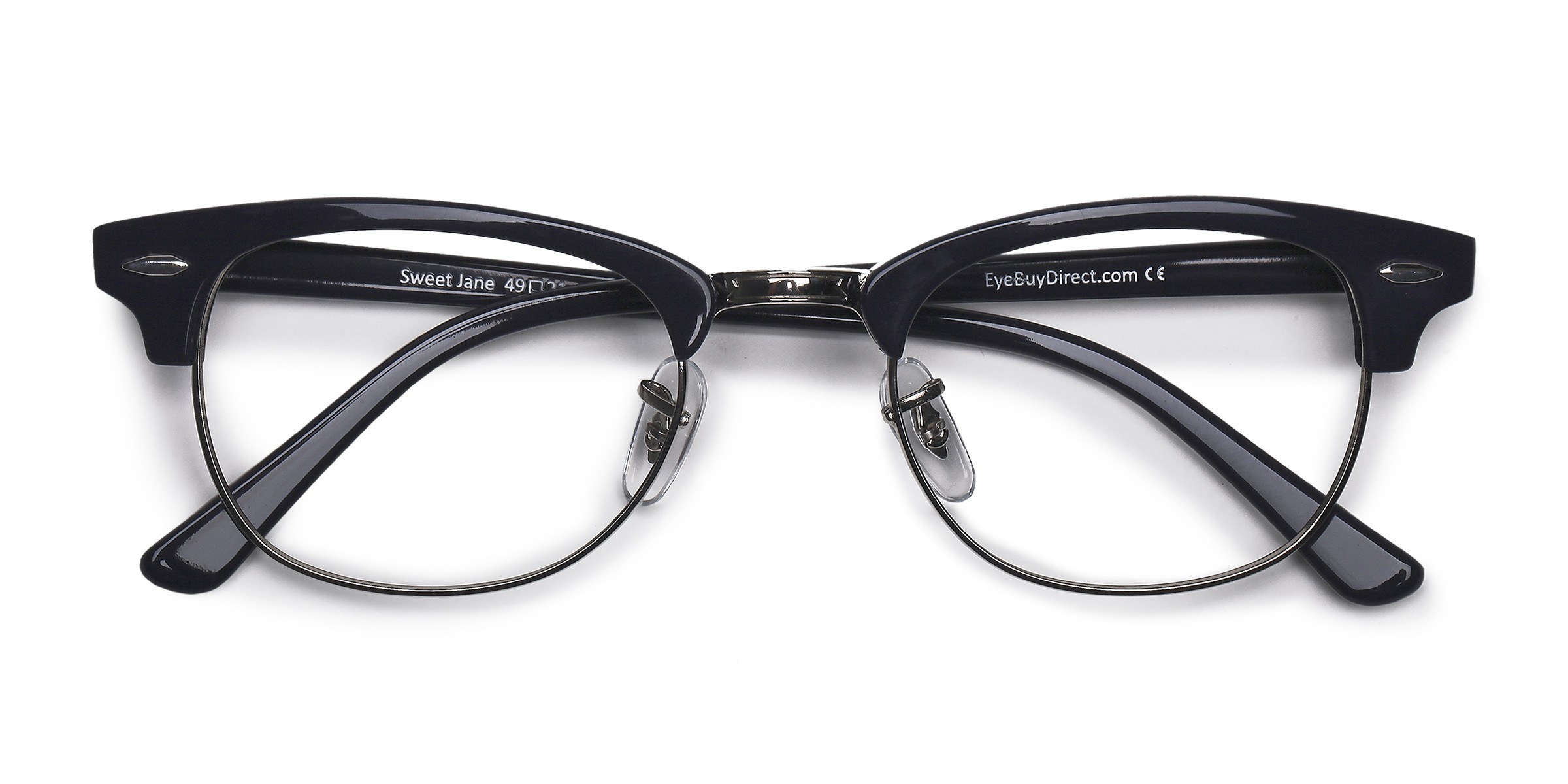 Navy Silver Sweet Jane -  Acetate Eyeglasses