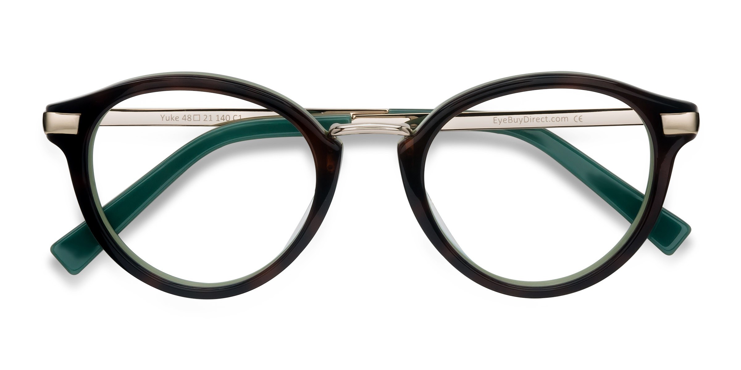 Tortoise Green Yuke -  Métal Lunettes de vue