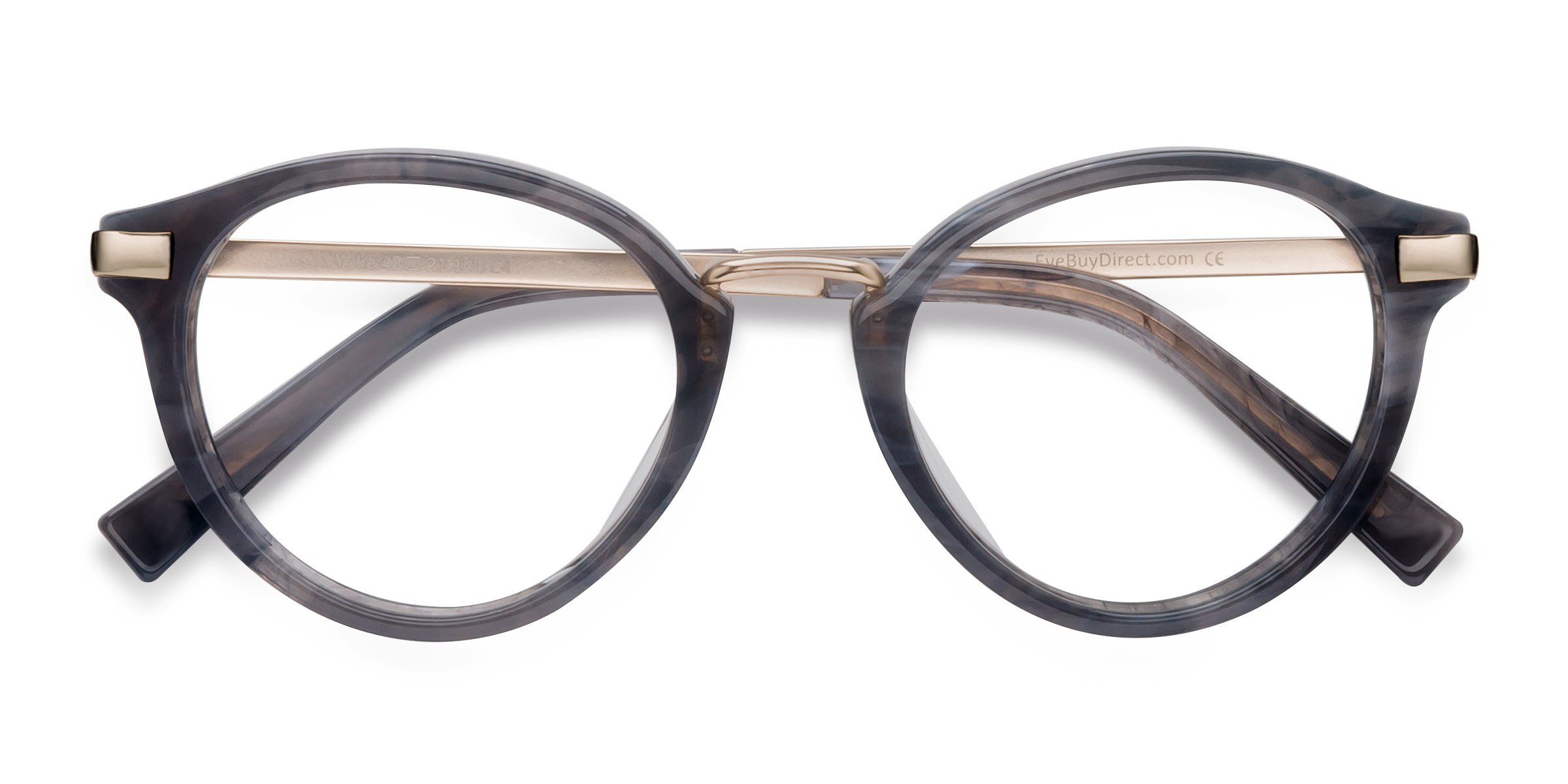 Dark Gray Yuke - Acetate-metal Eyeglasses