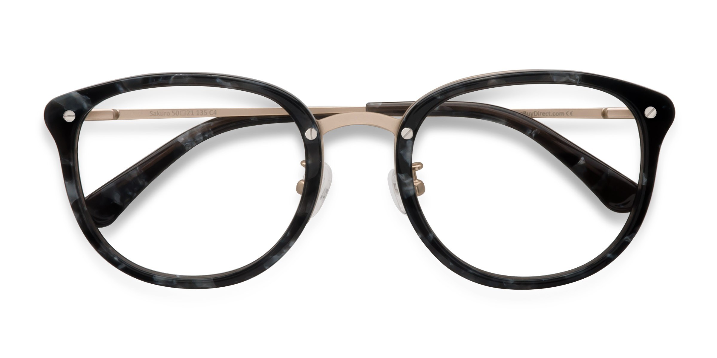 Gray Floral Sakura -  Acetate Eyeglasses