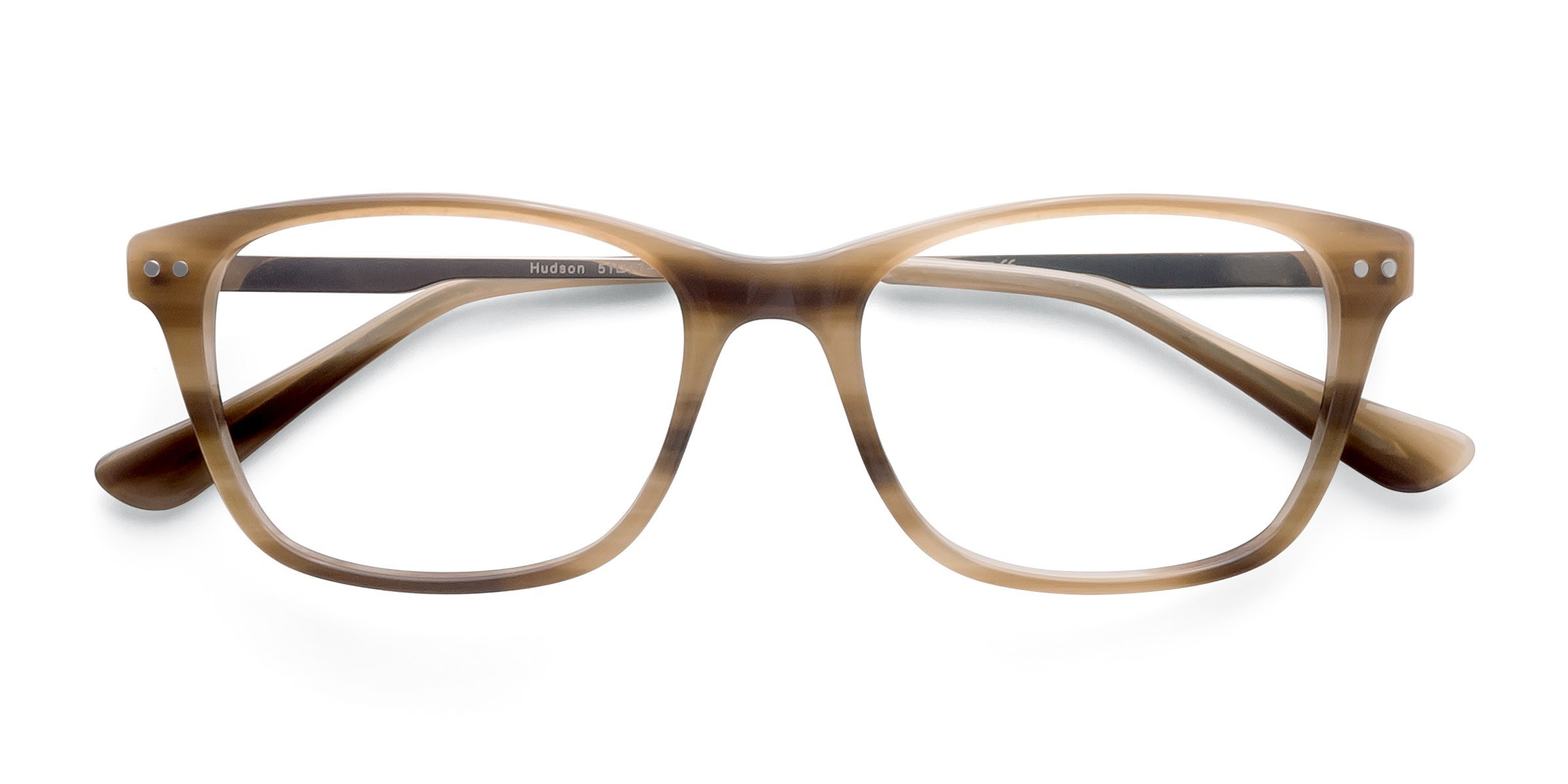 Brown Striped Hudson - Métal Lunettes de vue