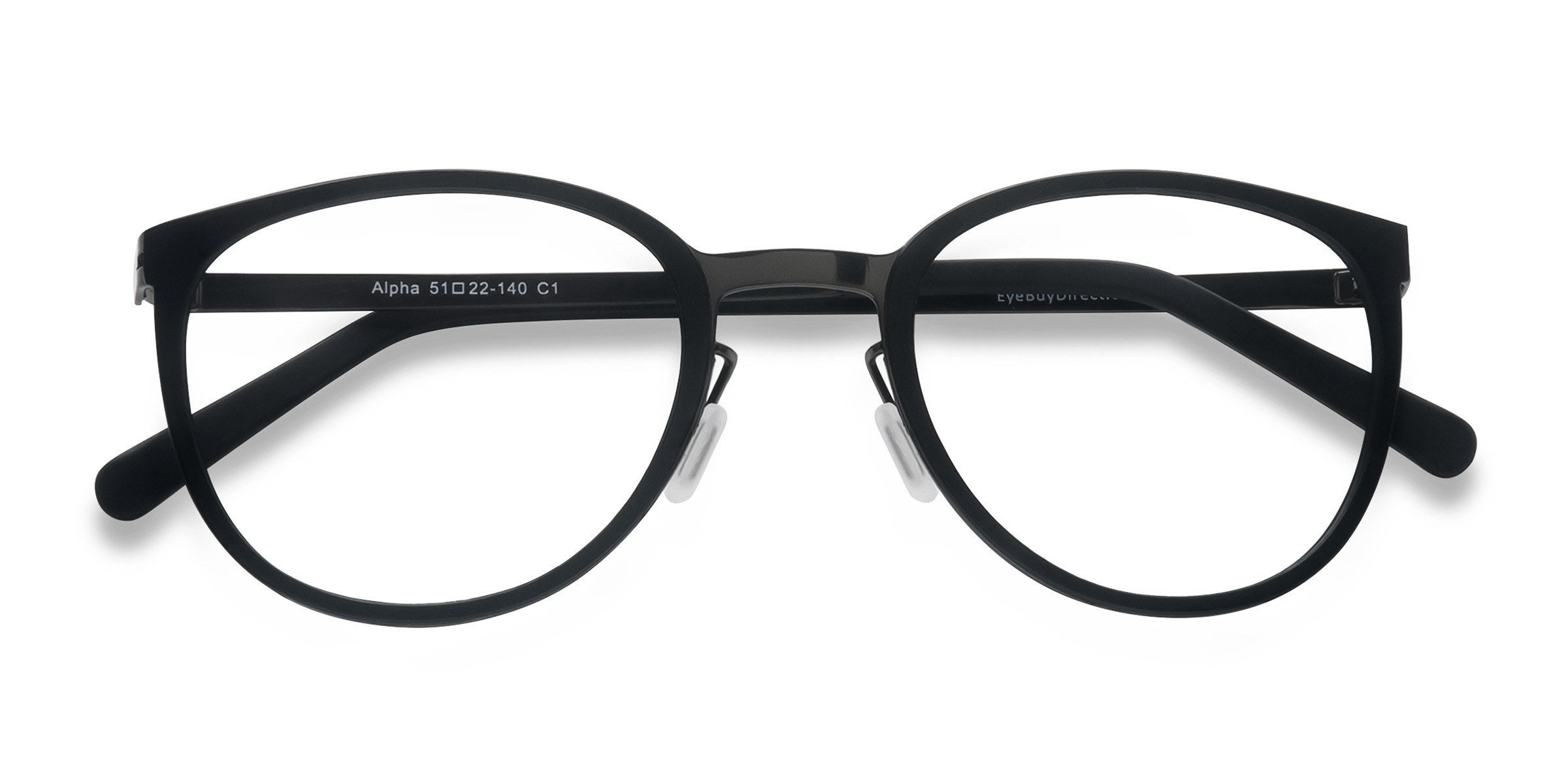 Noir Alpha - Métal Lunettes de vue