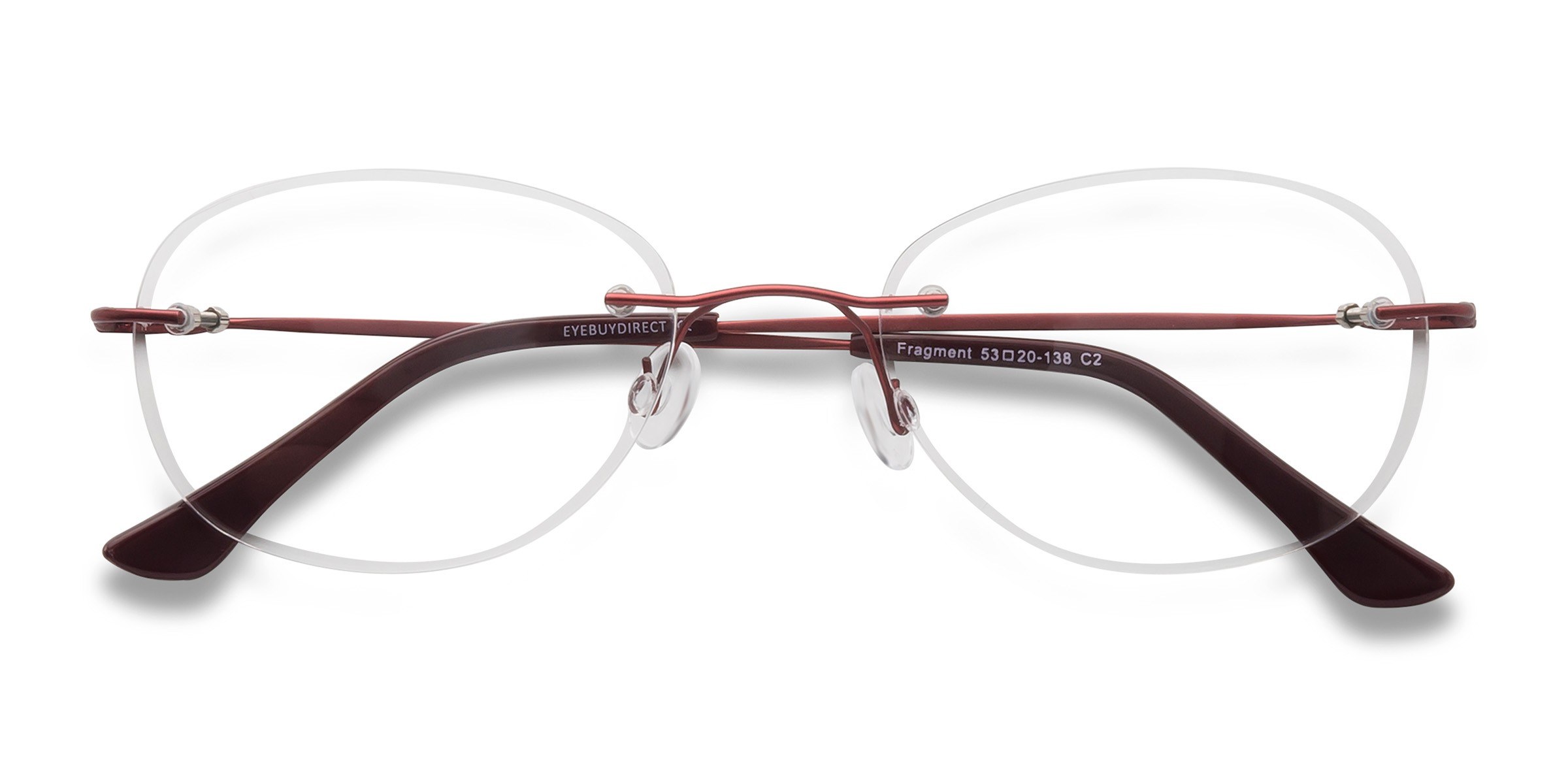Burgundy Fragment - Métal Lunettes de vue