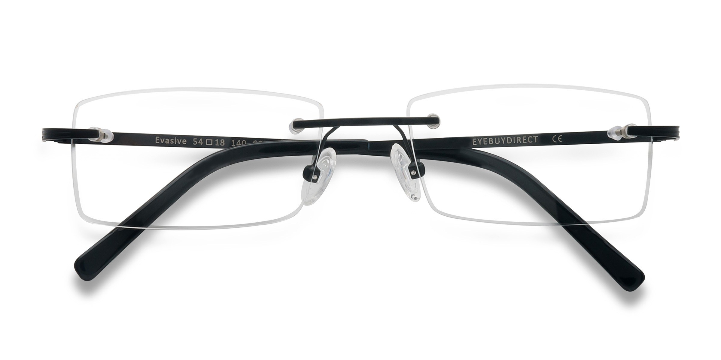 Black Evasive -  Metal Eyeglasses