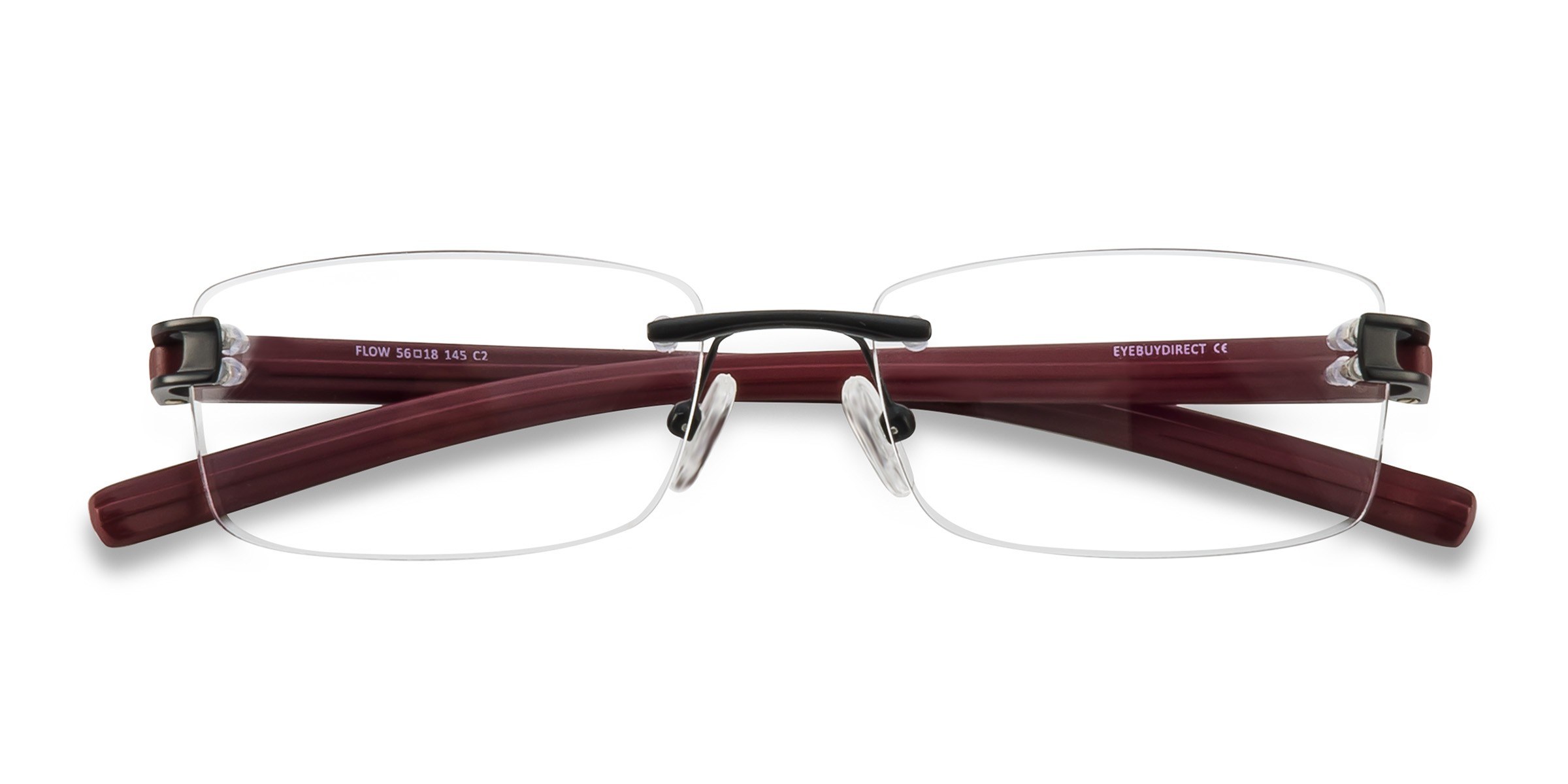 Black Burgundy Flow -  Acetate Eyeglasses