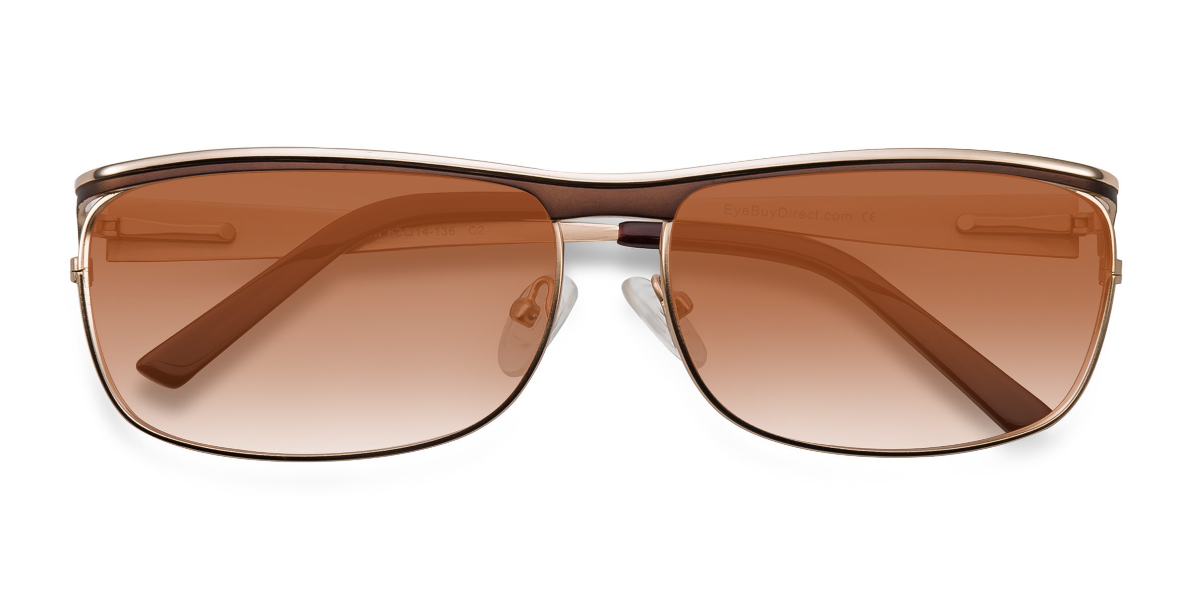 Golden/Brown Brighton -  Metal Sunglasses