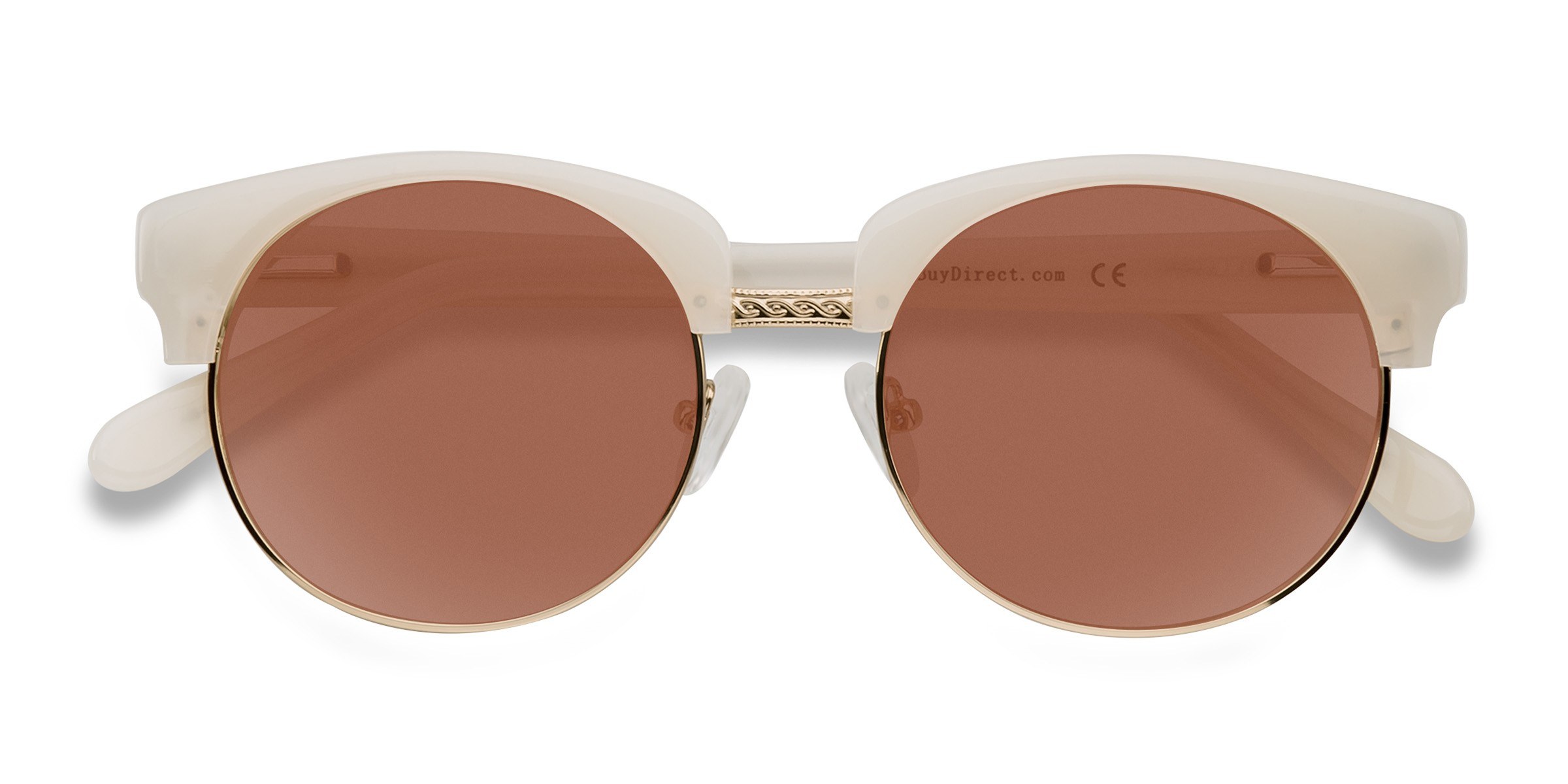 Ivory/Golden Simone -  Plastique Lunettes de soleil