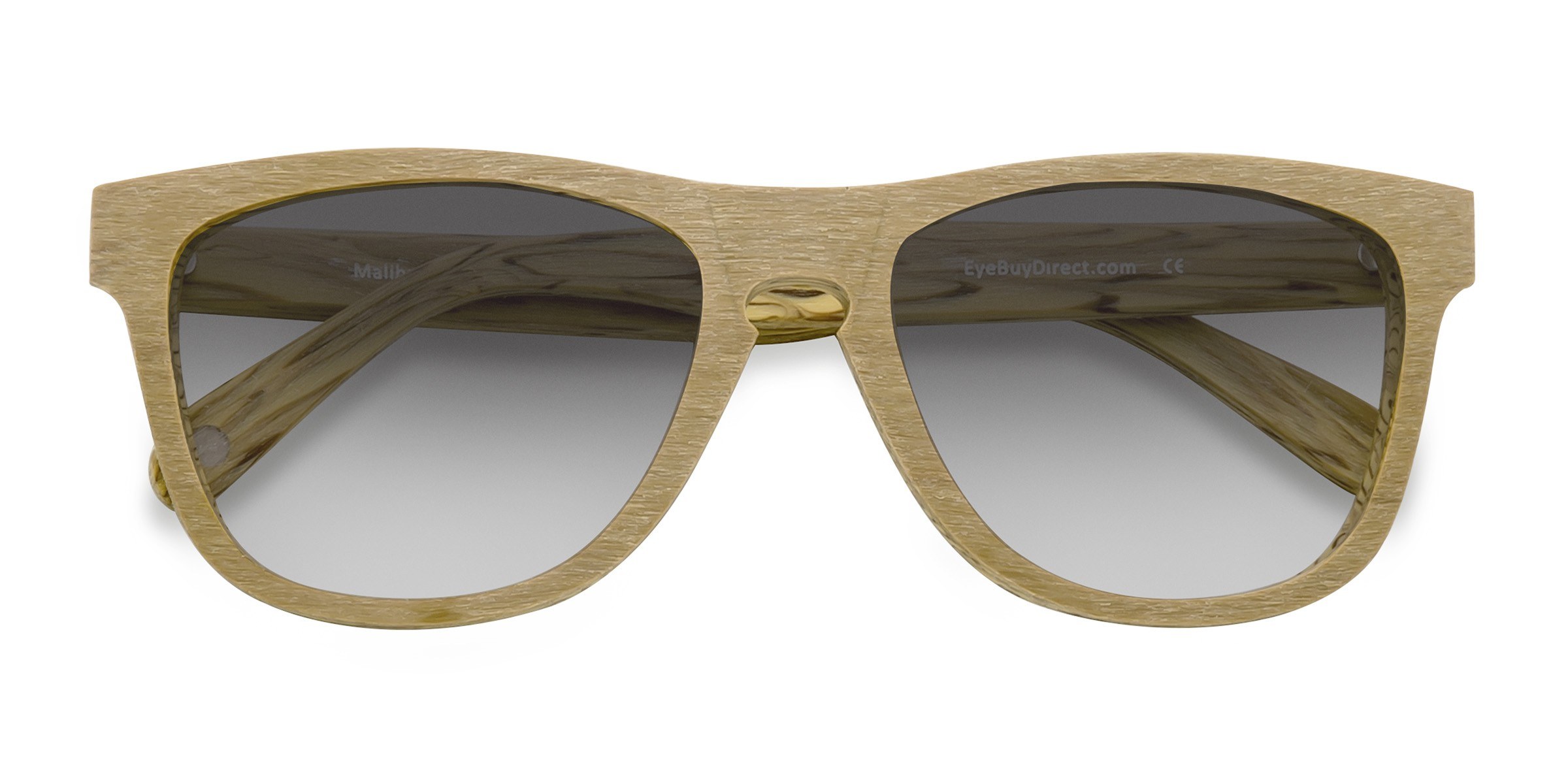 Jaune Malibu -  Wood-texture Lunettes de soleil