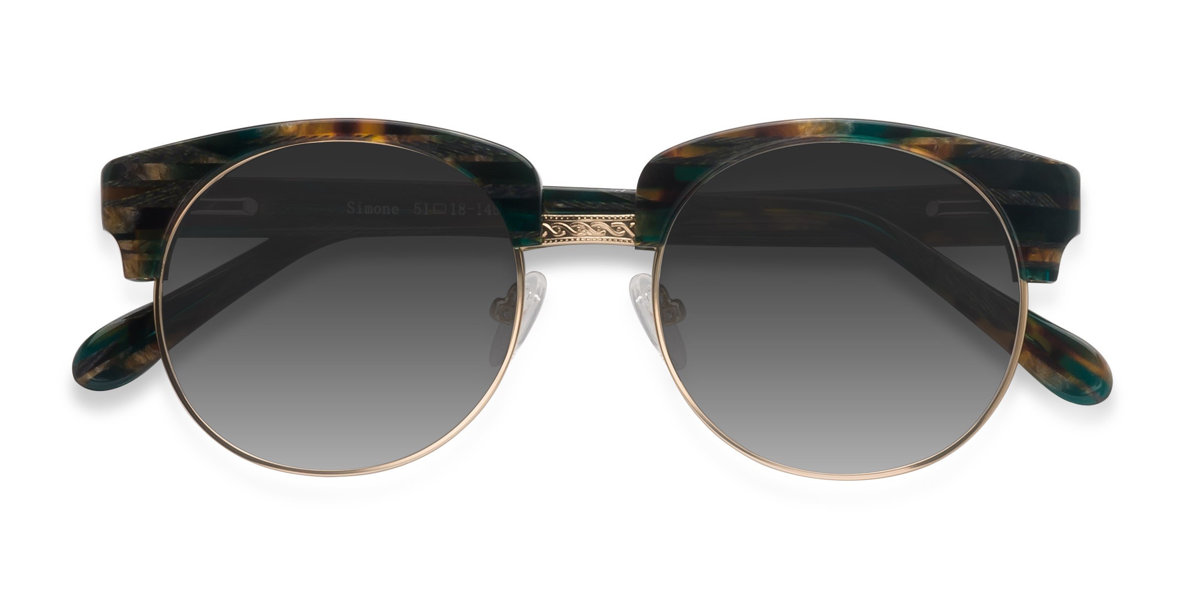  Green Striped  Simone -  Acétate Lunettes de soleil