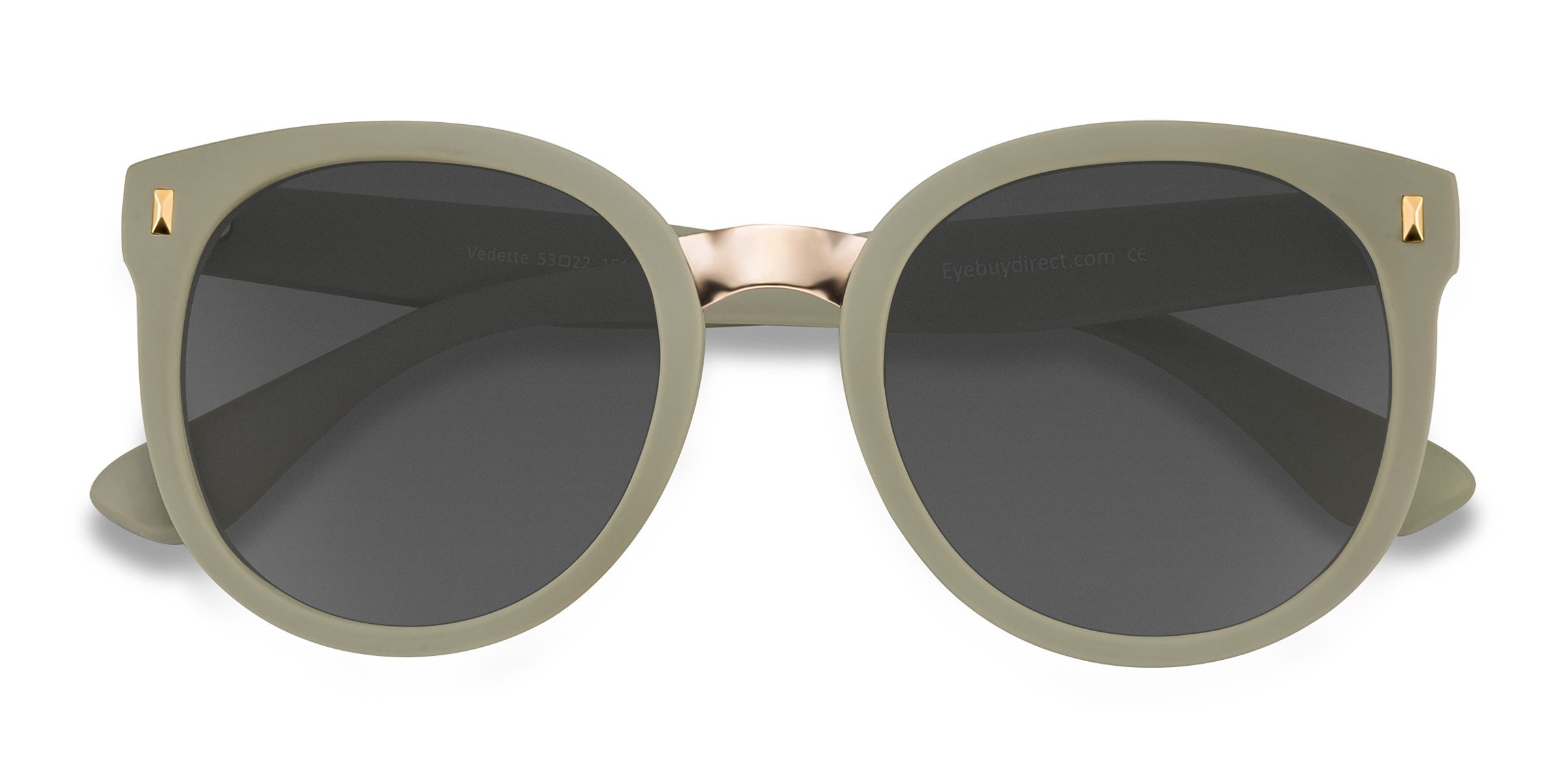 Matte Olive Vedette -  Plastic-metal Sunglasses