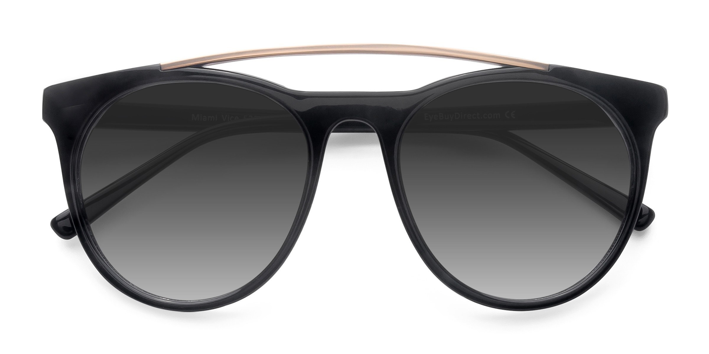 Noir Miami Vice -  Métal Lunettes de soleil