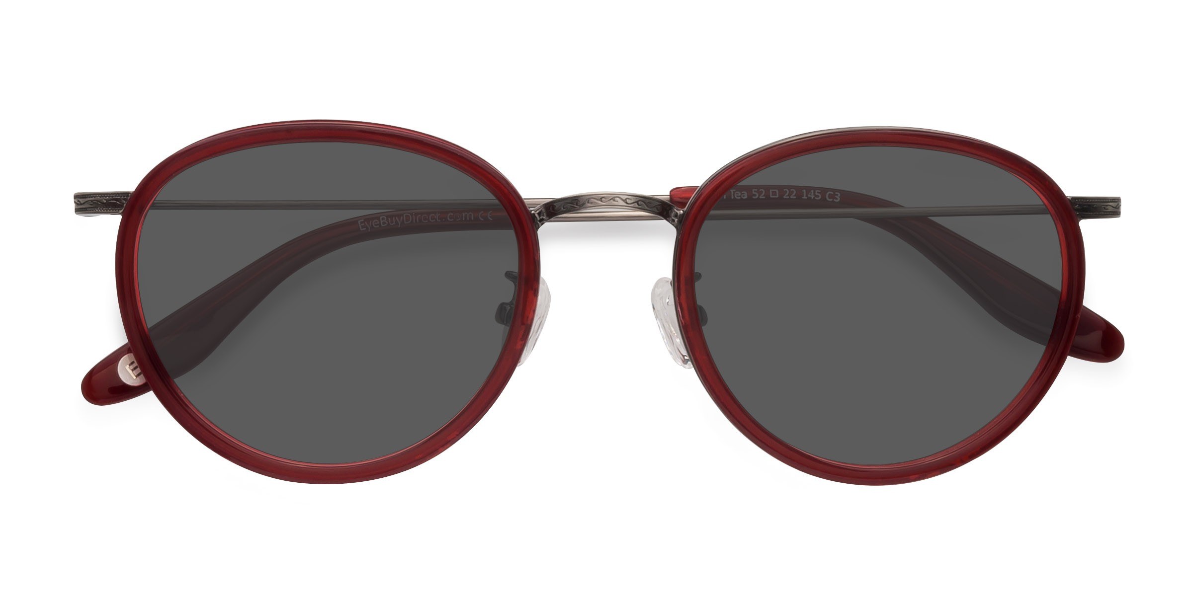 Rouge Sun Tea - Métal Lunettes de soleil