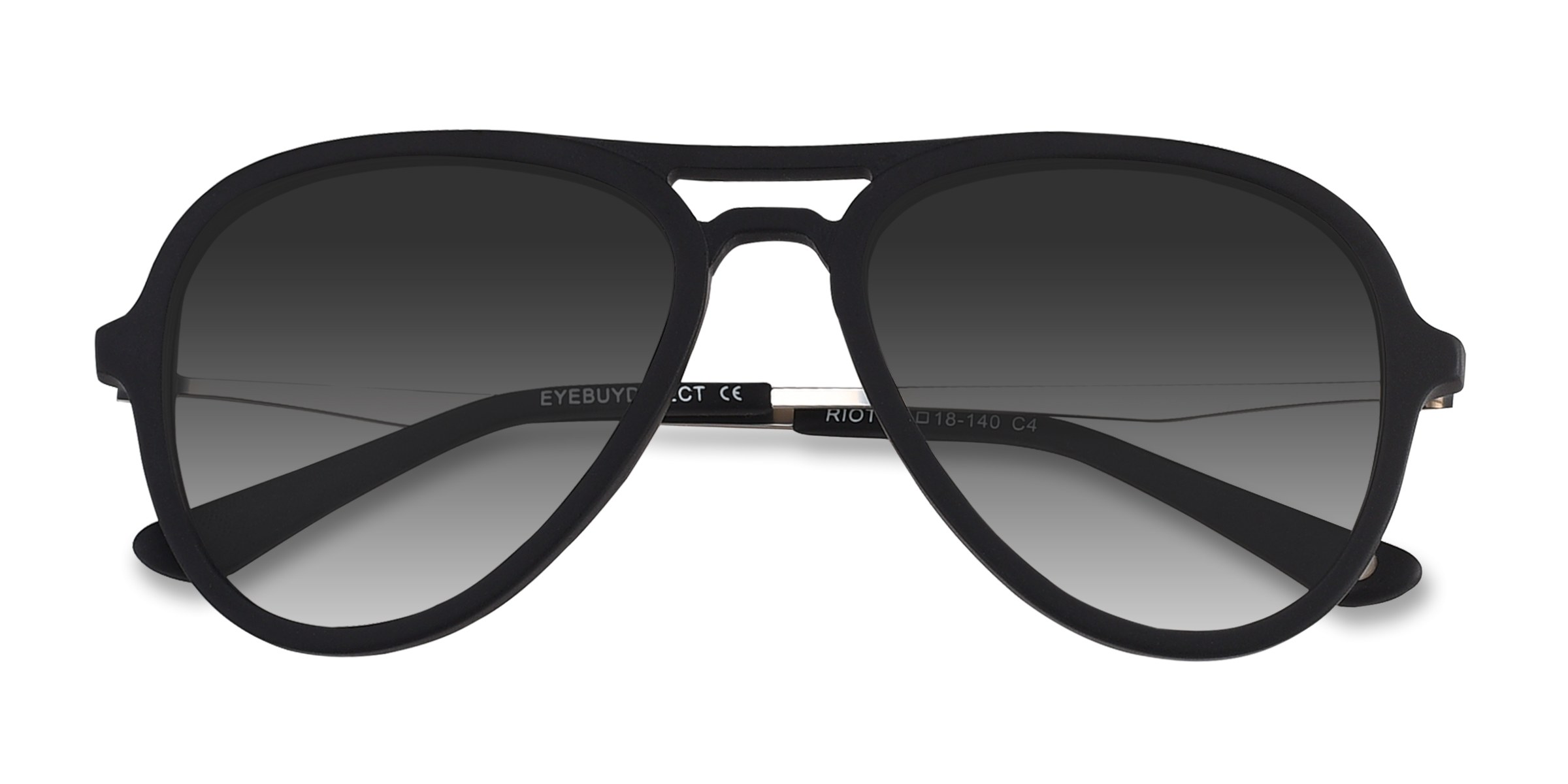 Matte Black Riot -  Acetate-metal Lunettes de soleil