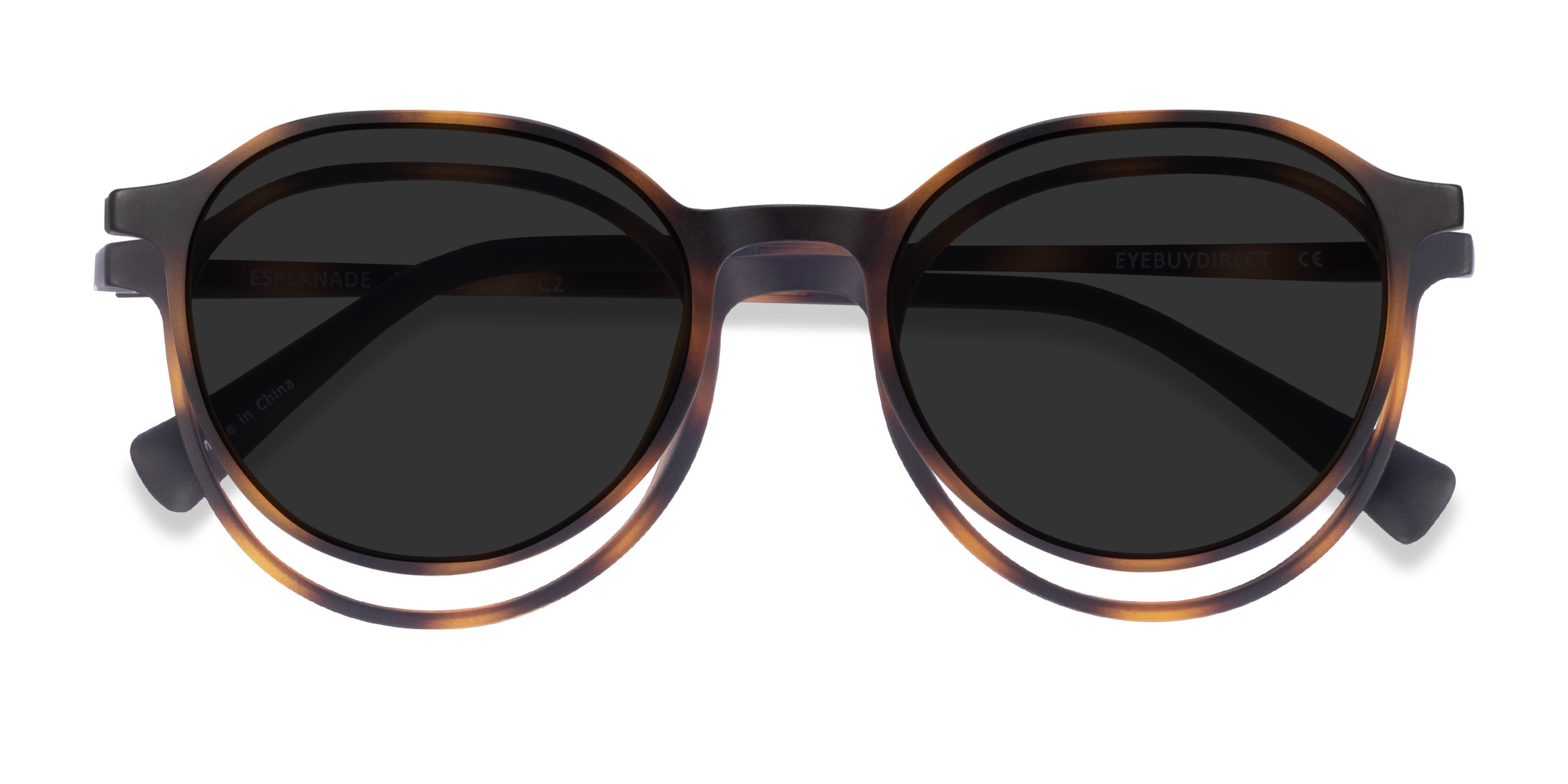 Matte Tortoise Esplanade Clip-On -  Plastic Eyeglasses
