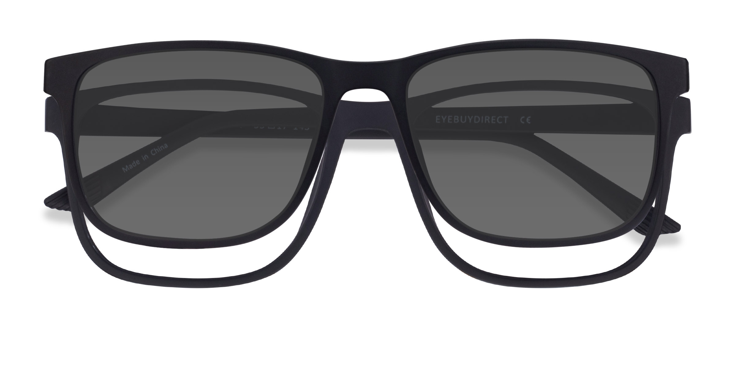 Black Impetus Clip-On -  Plastic Eyeglasses