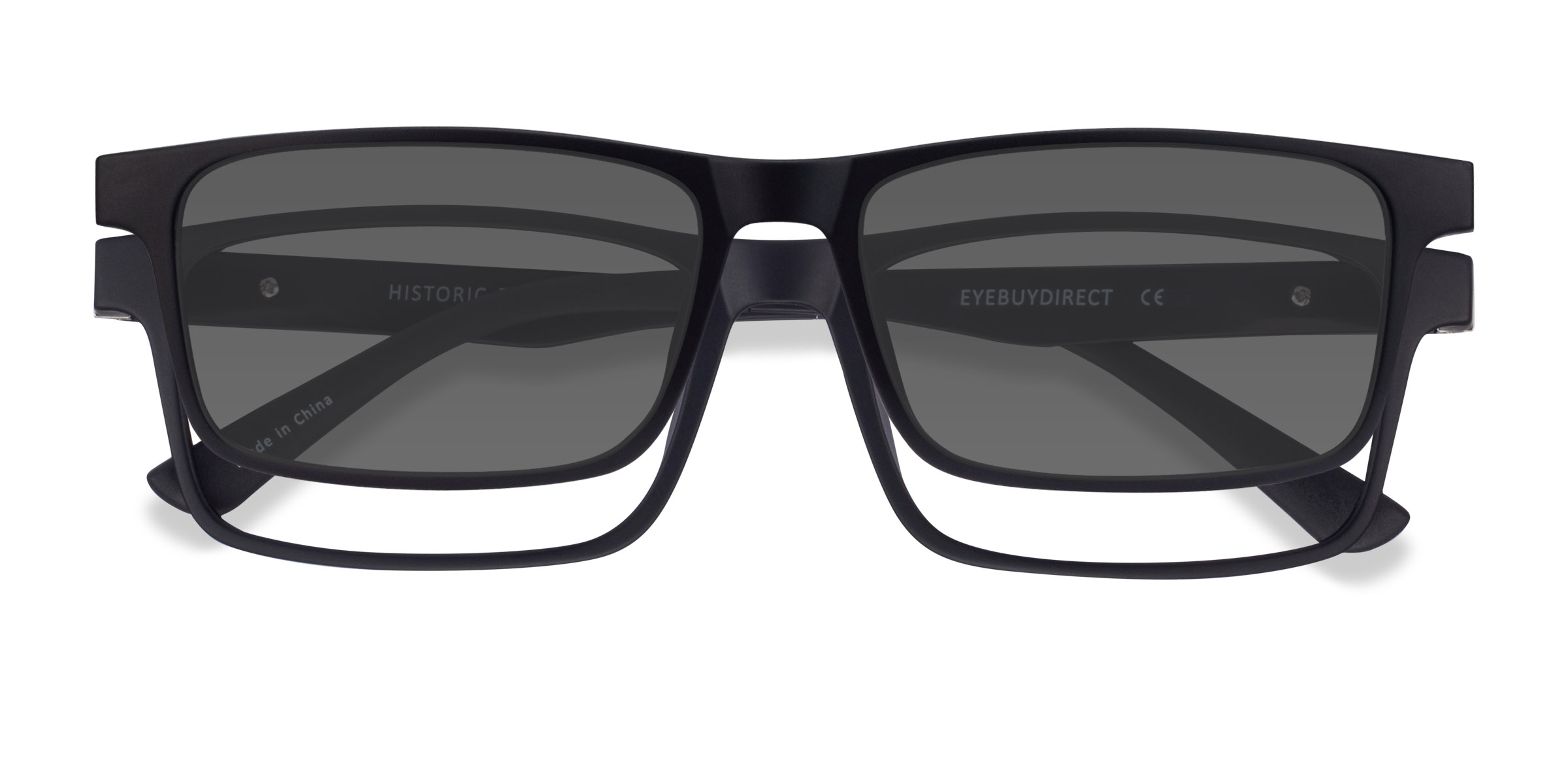 Black Historic Clip-On -  Plastic Eyeglasses