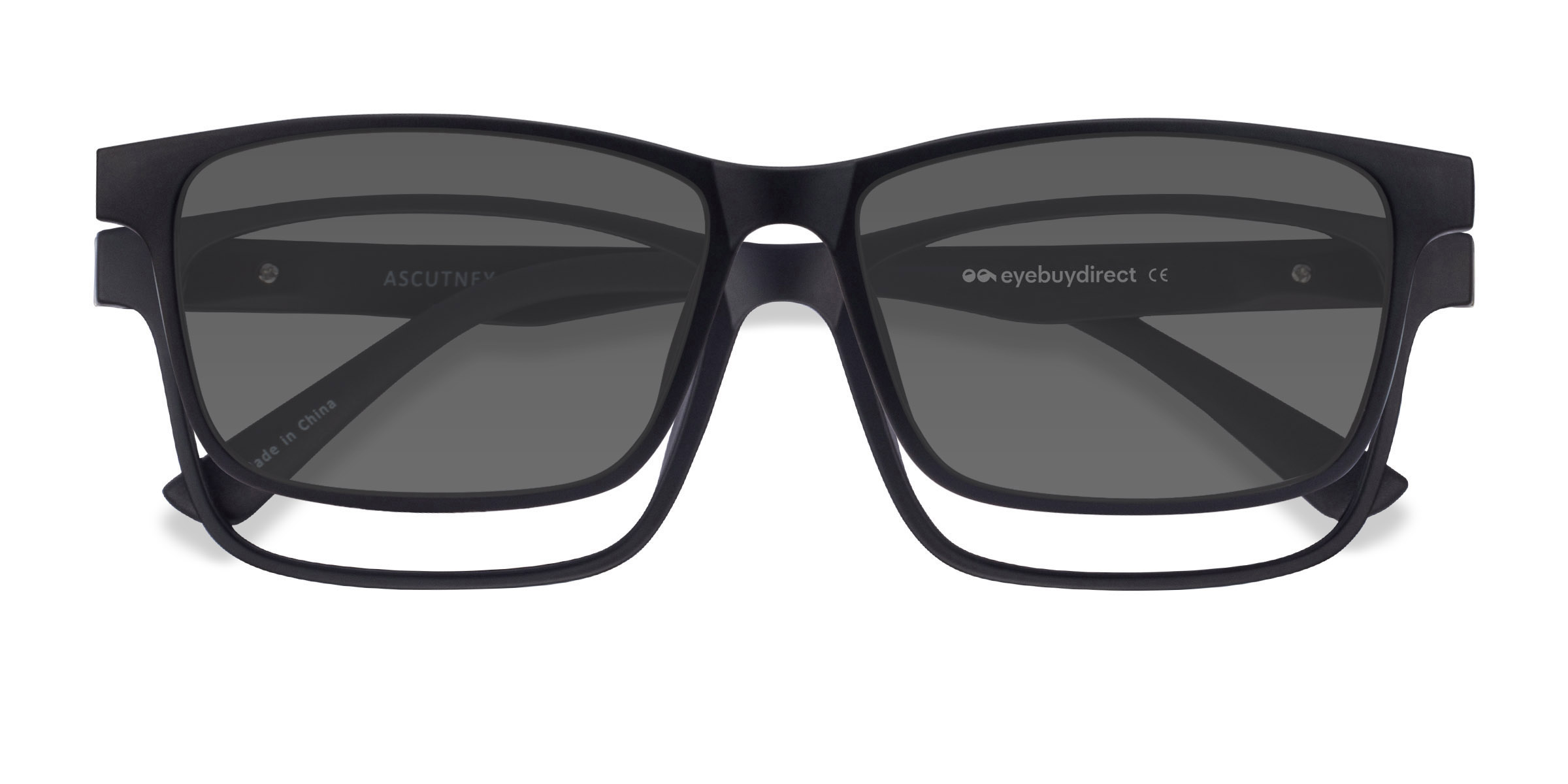 Noir Ascutney Clip-On -  Plastique Lunettes de vue