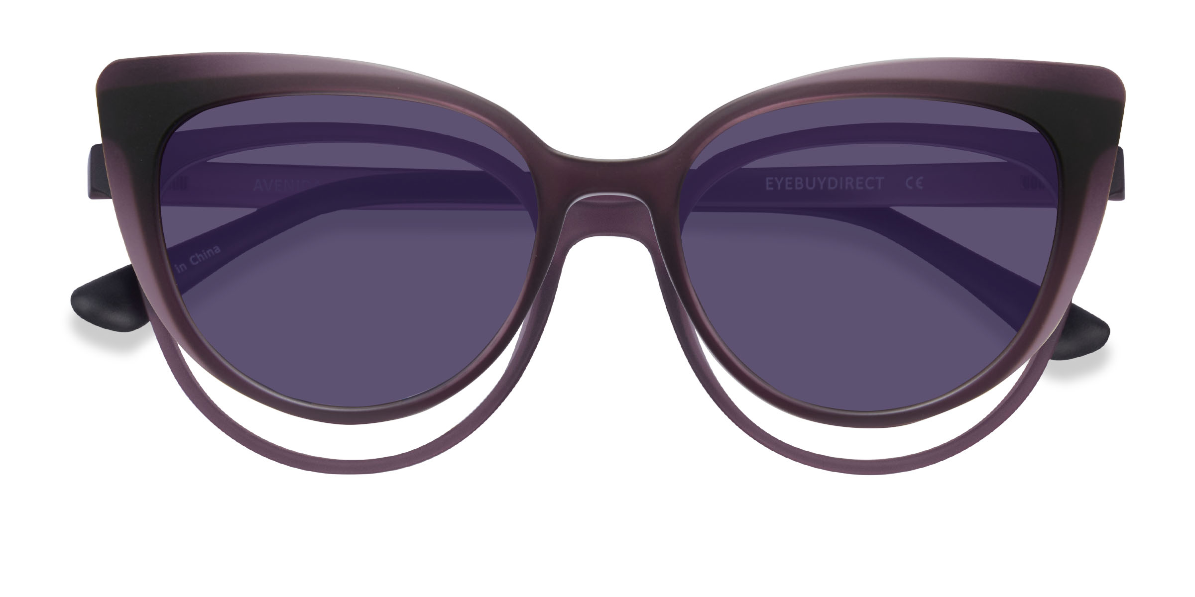 Violet Avenida Clip-On -  Plastique Lunettes de vue