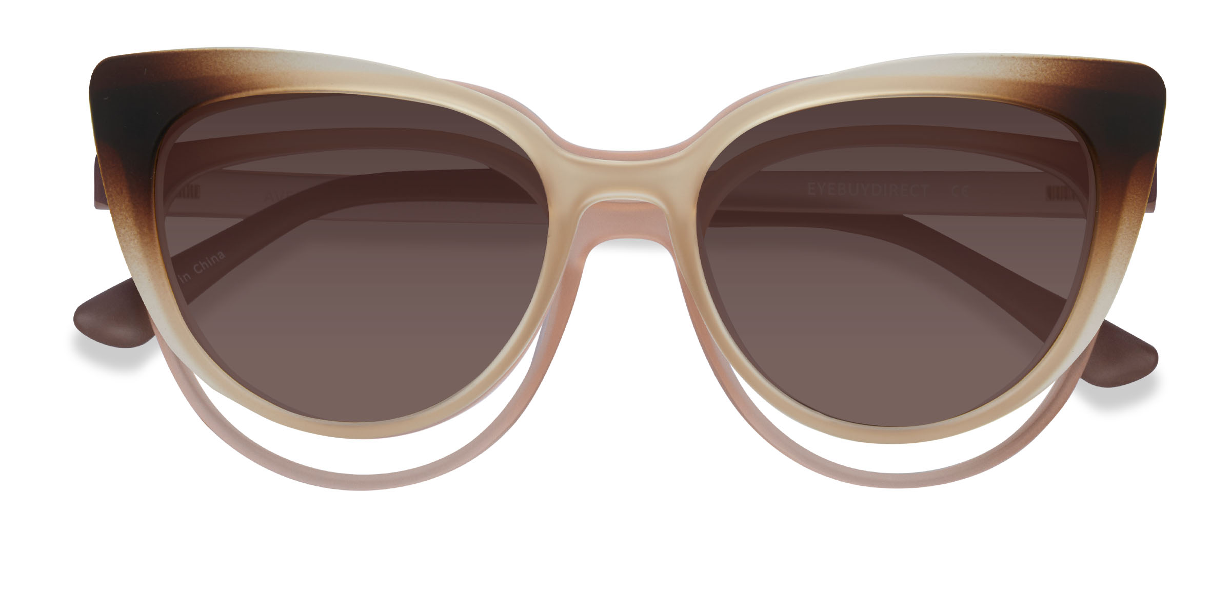 Clear Brown  Avenida Clip-On -  Plastique Lunettes de vue