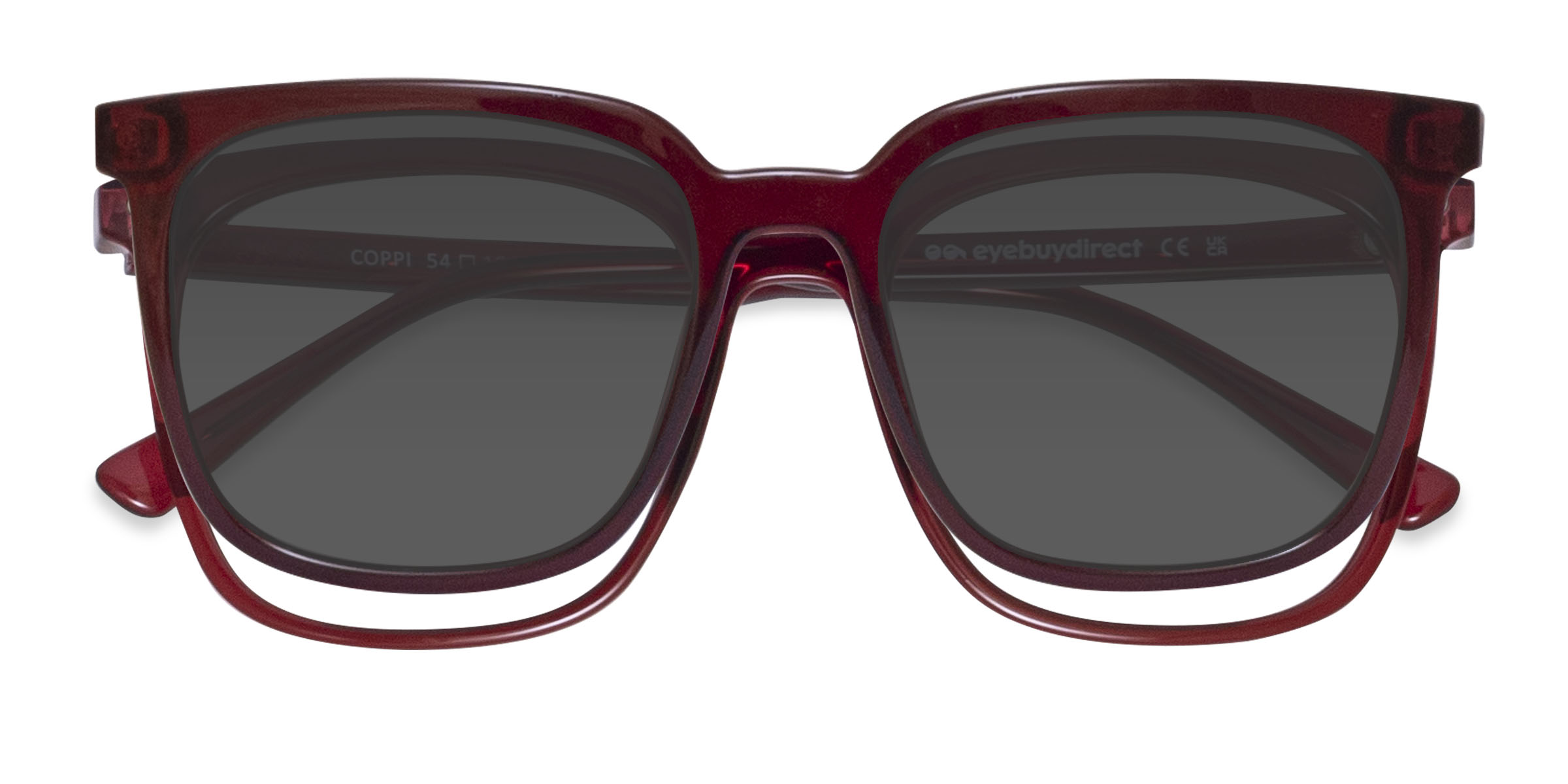 Red Coppi Clip-On -  Plastic Eyeglasses