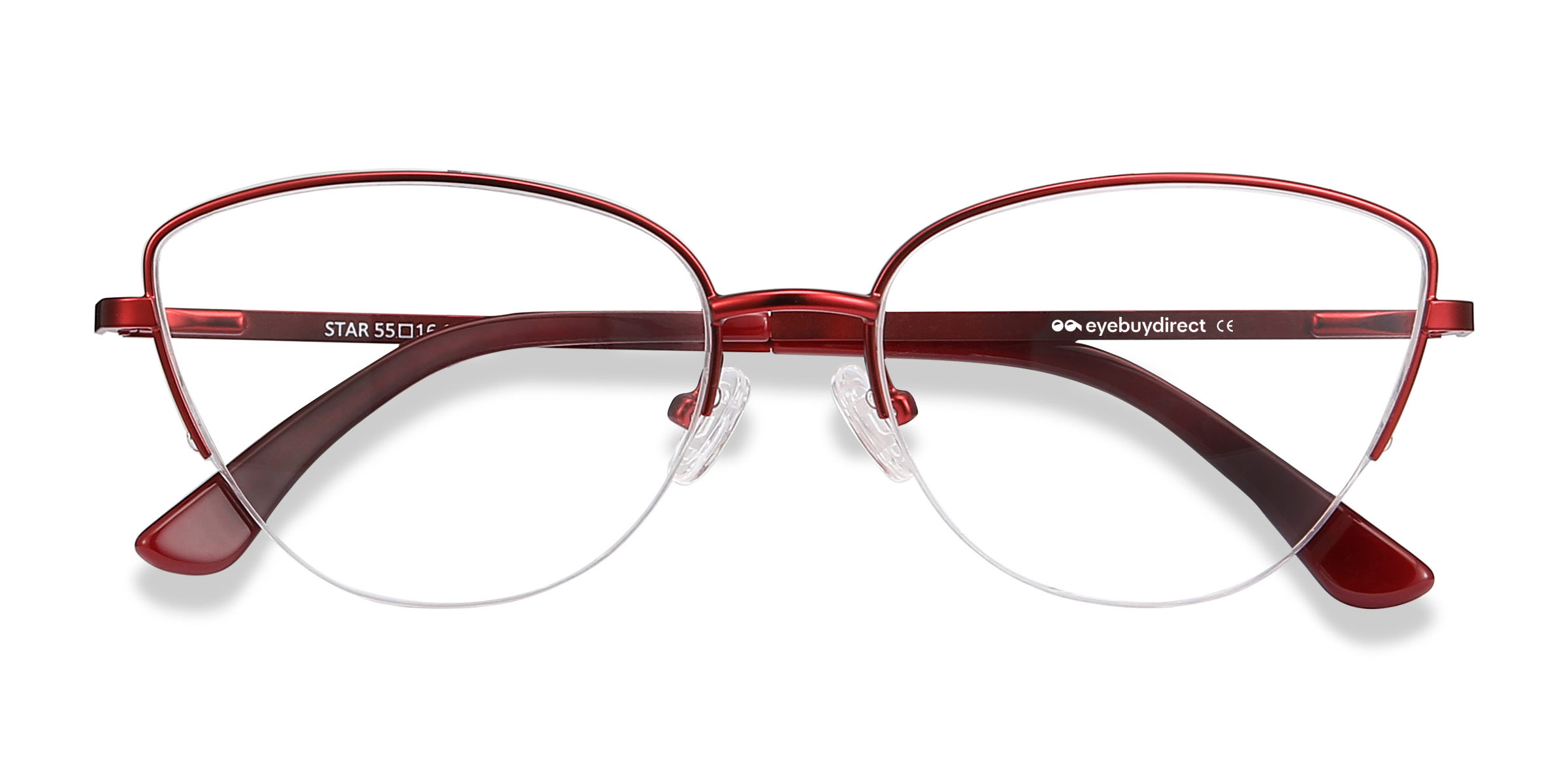 Burgundy Star -  Metal Eyeglasses