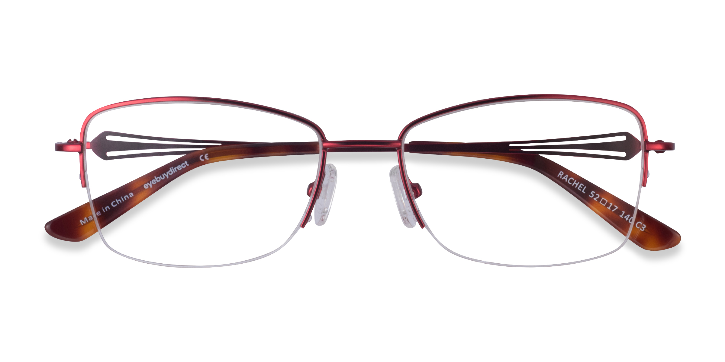 Burgundy Rachel -  Metal Eyeglasses