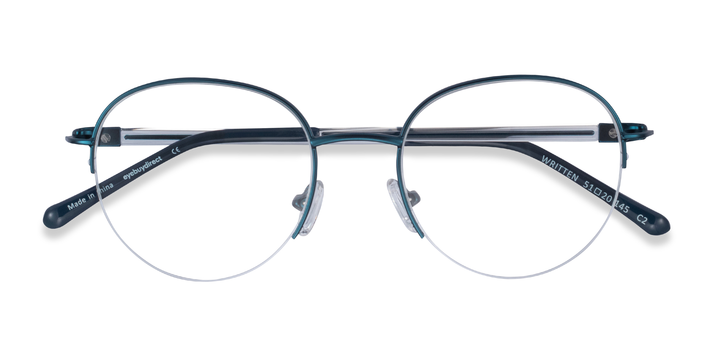 Bleu marine  Written -  Métal Lunettes de vue